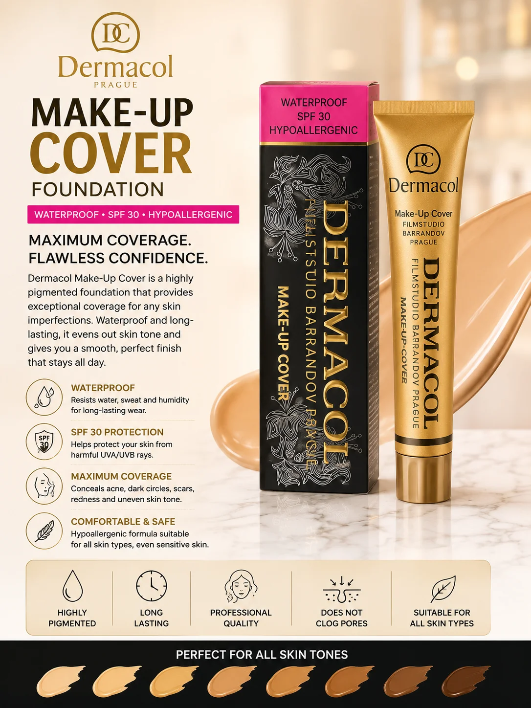 Dermacol Make-Up Cover Foundation SPF 30