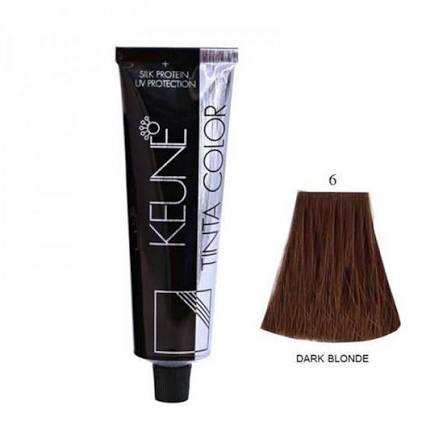 Keune Tinta Color Professional Permanent Hair Colour - Shade 6 Dark Blonde (60ml)
