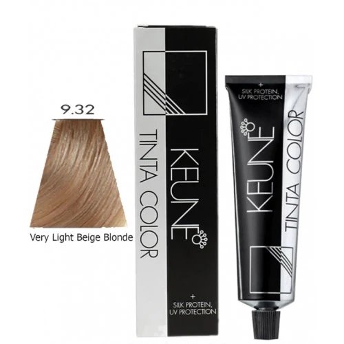 Keune Tinta Color Professional Hair Colour - 9.32 Very Light Beige Blonde (60ml)