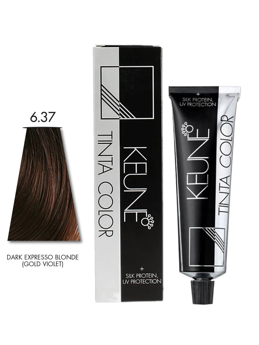 Keune Tinta Color Professional Hair Colour - 6.37 Dark Expresso Blonde (60ml)