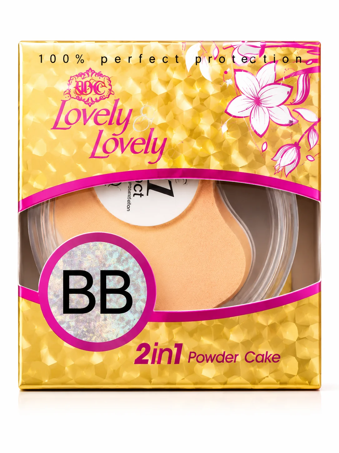 Lovely & Lovely BB 2in1 Powder Cake – Smooth Matte Finish