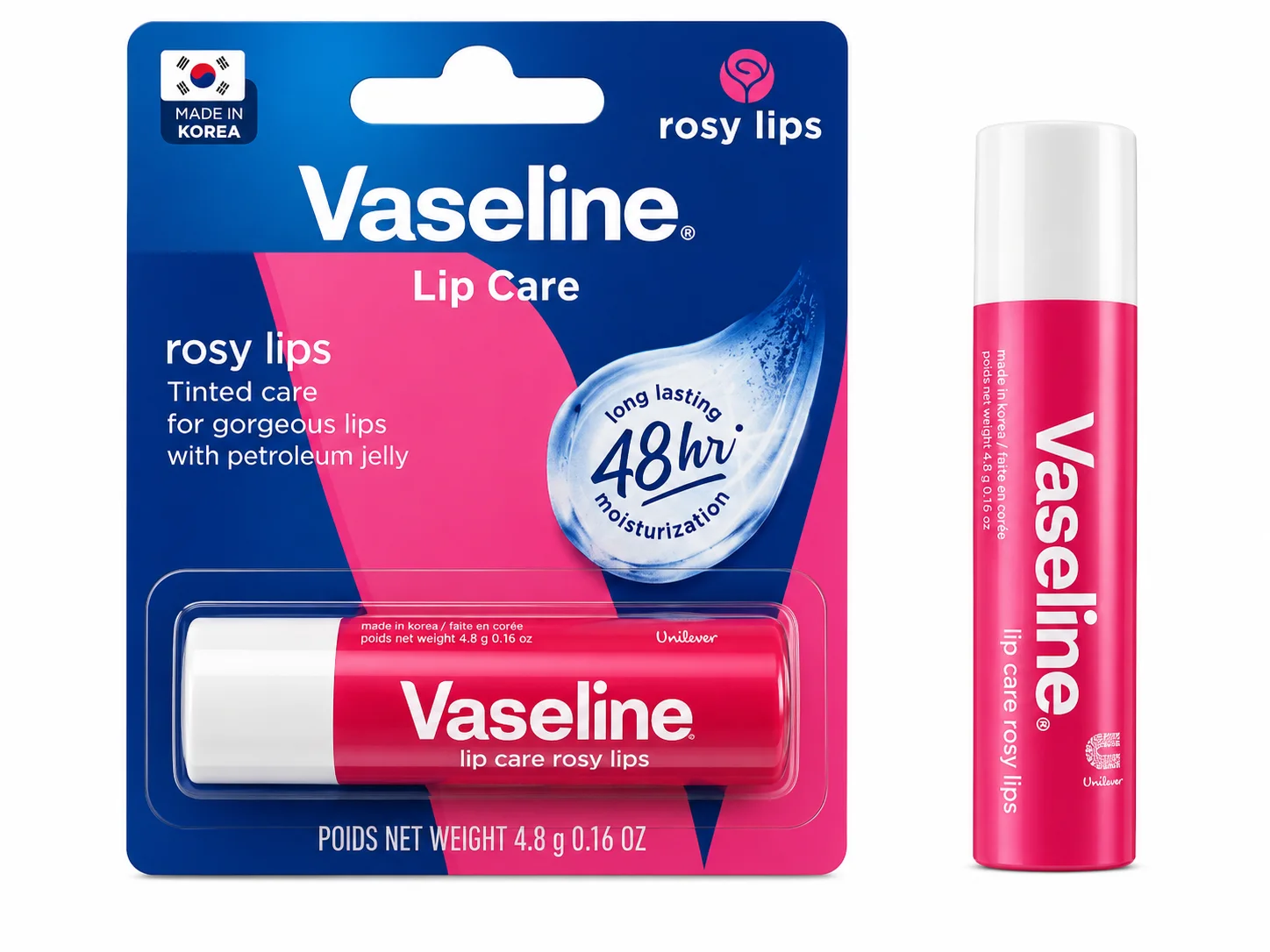 Vaseline Lip Care Rosy Lips – Tinted Moisturizing Lip Balm 4.8g