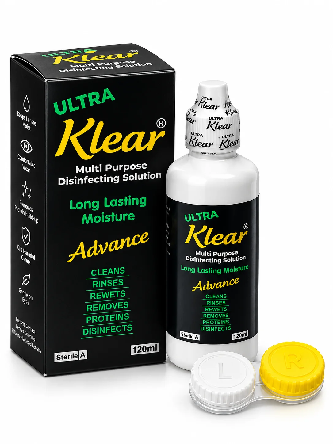 Ultra Klear Multi Purpose Contact Lens Disinfecting Solution – 120ml
