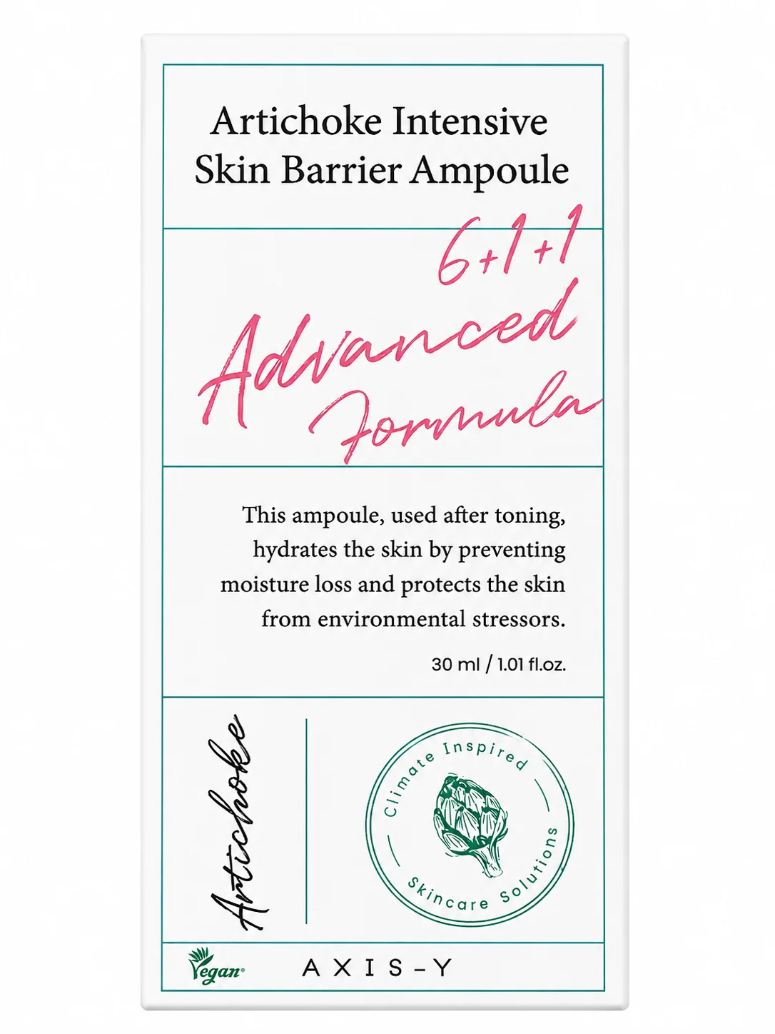 AXIS-Y Artichoke Intensive Skin Barrier Ampoule – Hydrating Repair Serum 30ml