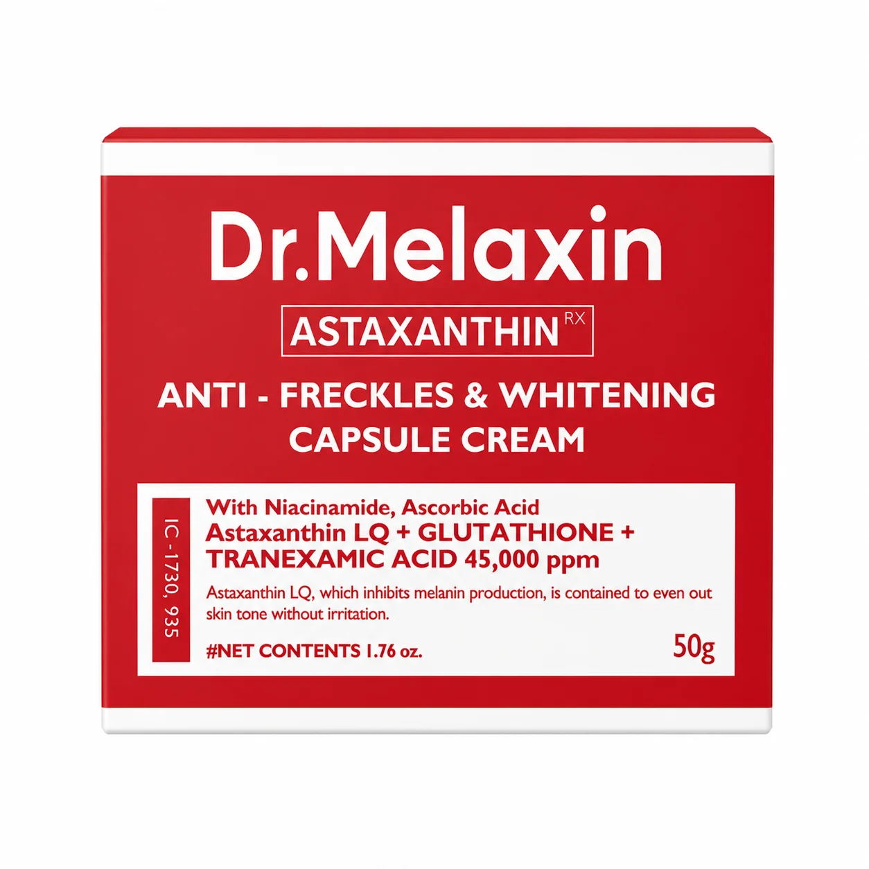 Dr. Melaxin Astaxanthin Anti-Freckles & Whitening Capsule Cream – 50g
