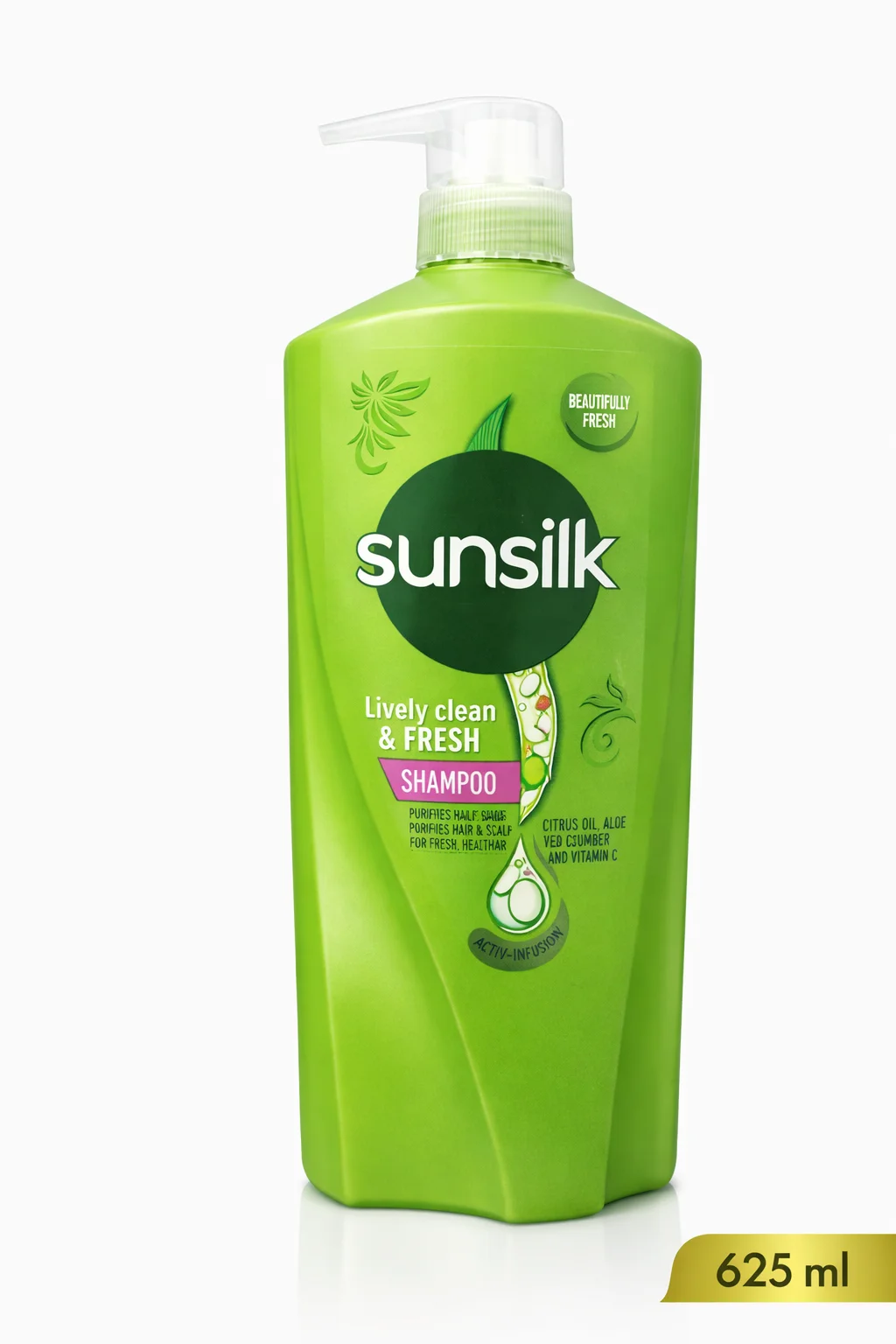 Sunsilk Lively Clean & Fresh Shampoo – 625ml | Deep Clean & Fresh Hair
