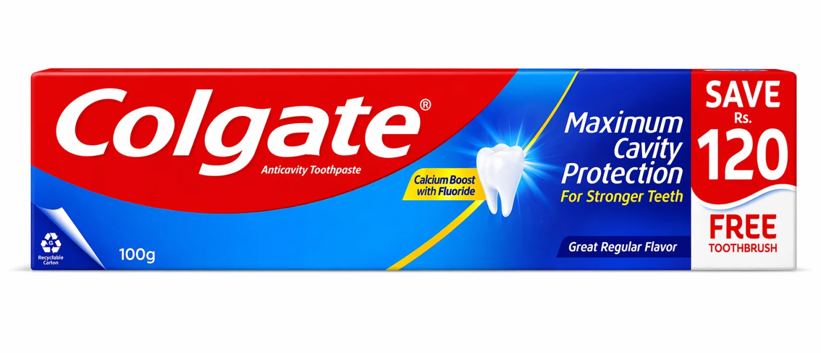Colgate Maximum Cavity Protection Toothpaste with Fluoride (100g) – Free Toothbrush Offer