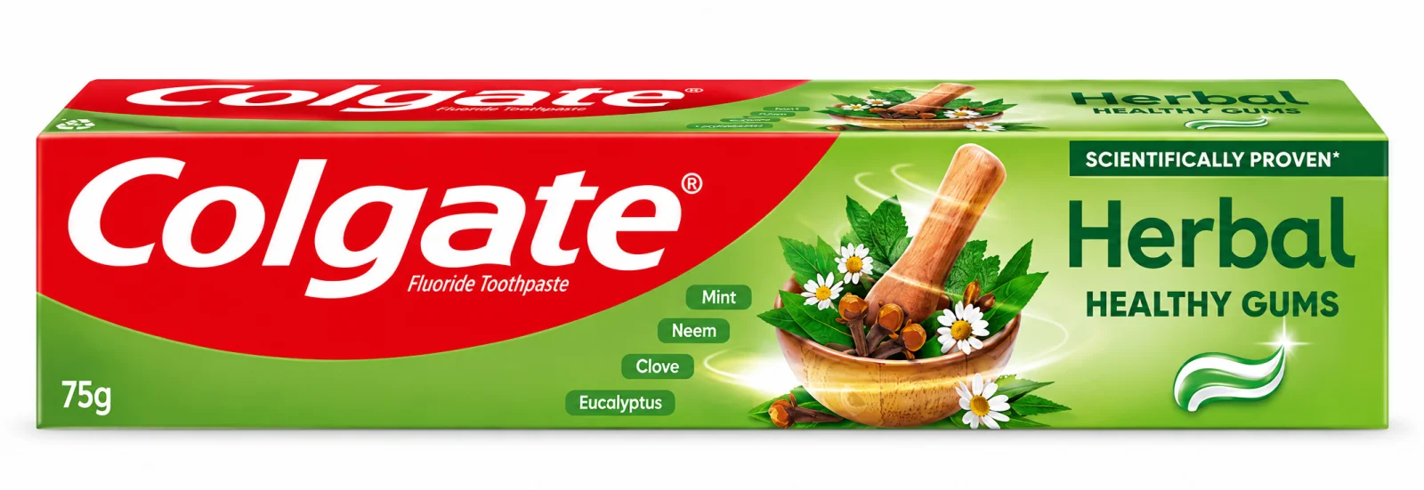 Colgate Herbal Fluoride Toothpaste 75g – Healthy Gums & Daily Oral Care