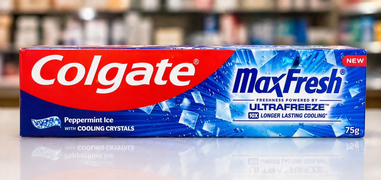 Colgate MaxFresh Peppermint Ice Toothpaste 75g – UltraFreeze Cooling Freshness