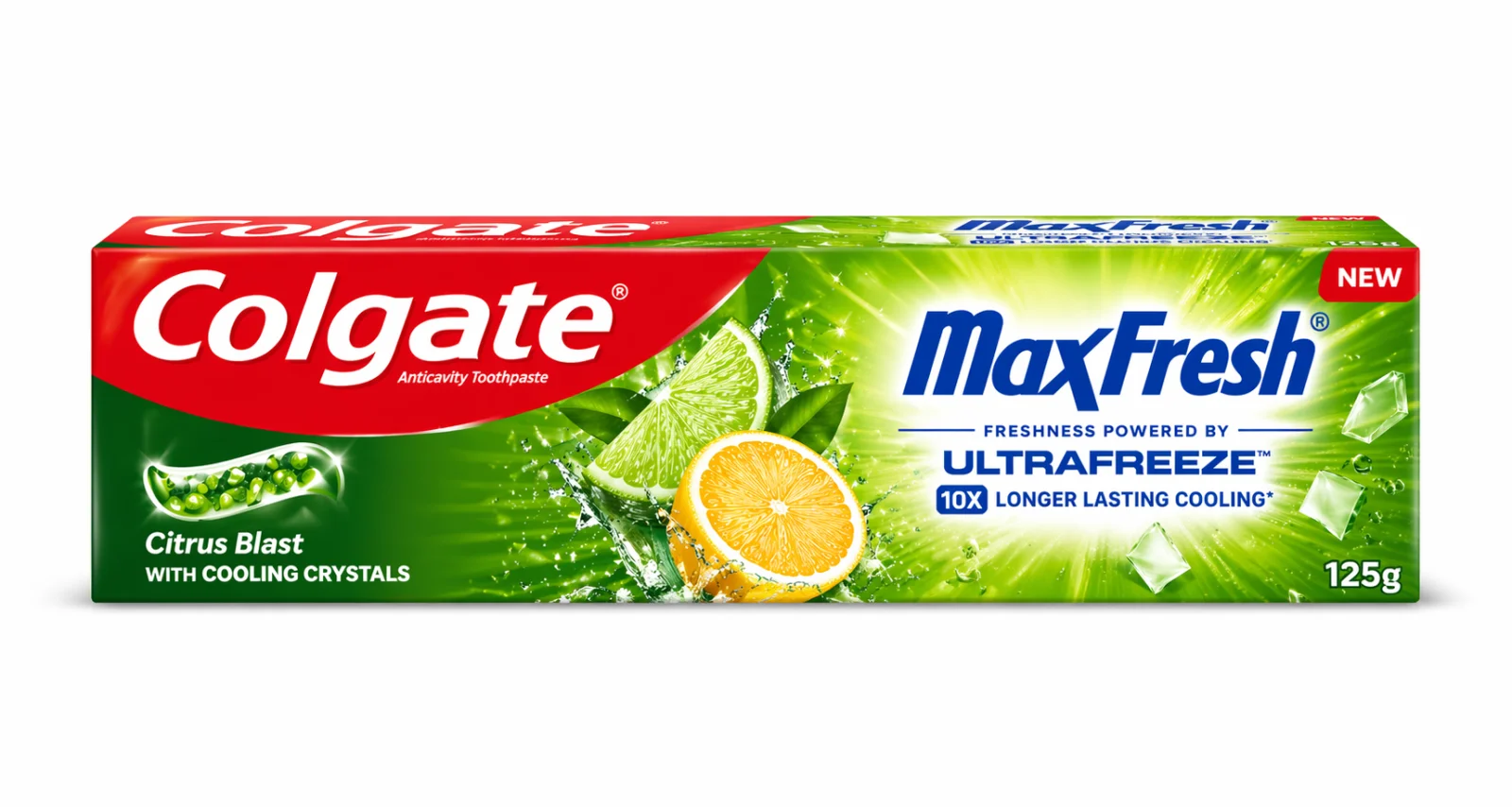 Colgate MaxFresh Citrus Blast Toothpaste 125g – UltraFreeze Cooling Crystals
