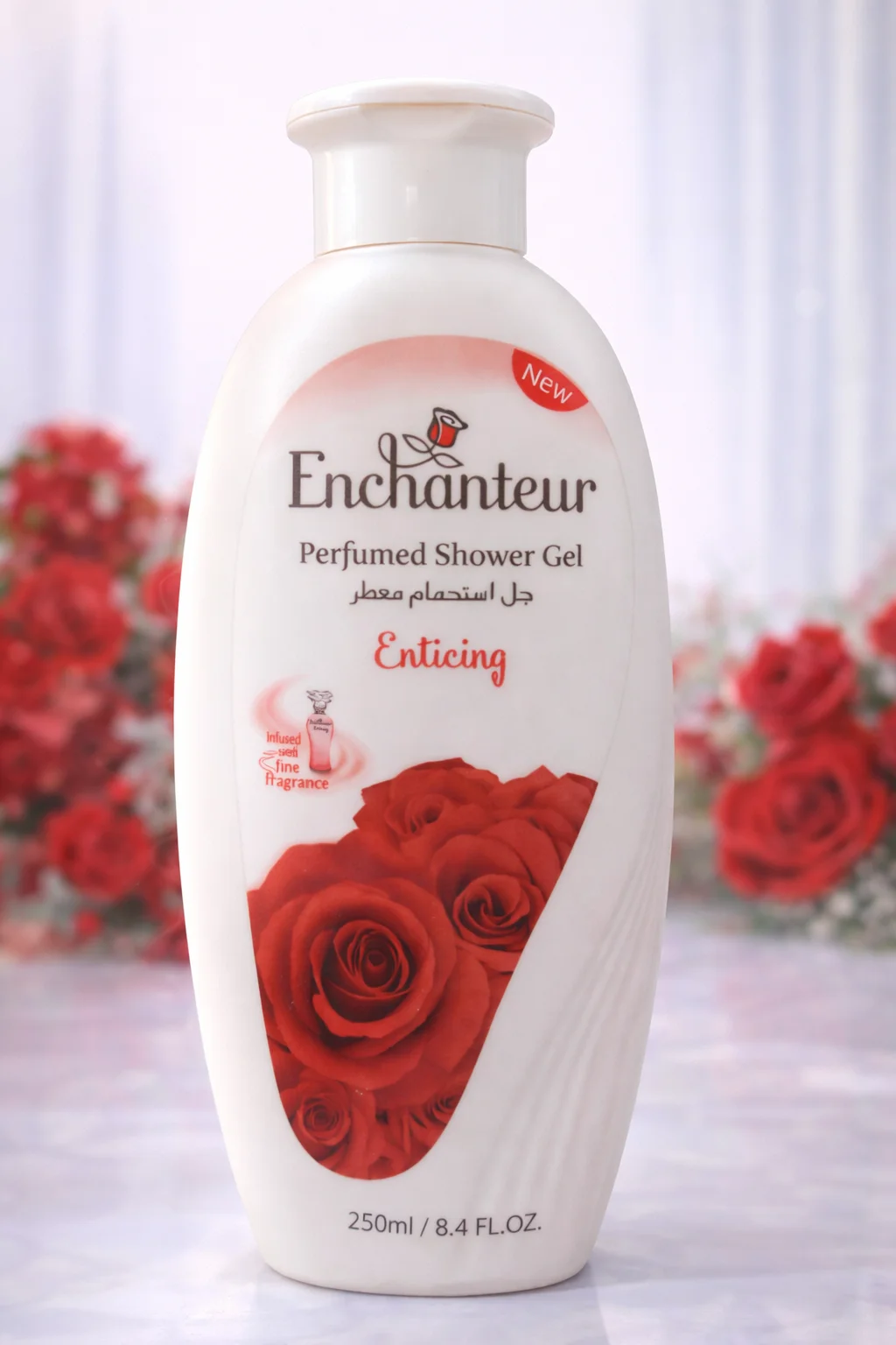 Enchanteur Enticing Perfumed Shower Gel – Romantic Rose Fragrance Body Wash 250ML