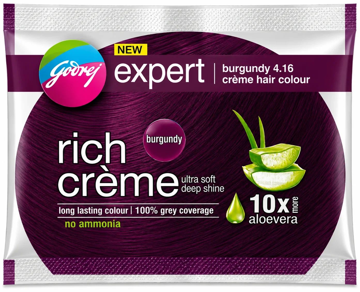 Godrej Expert Rich Crème Hair Colour – Burgundy 4.16