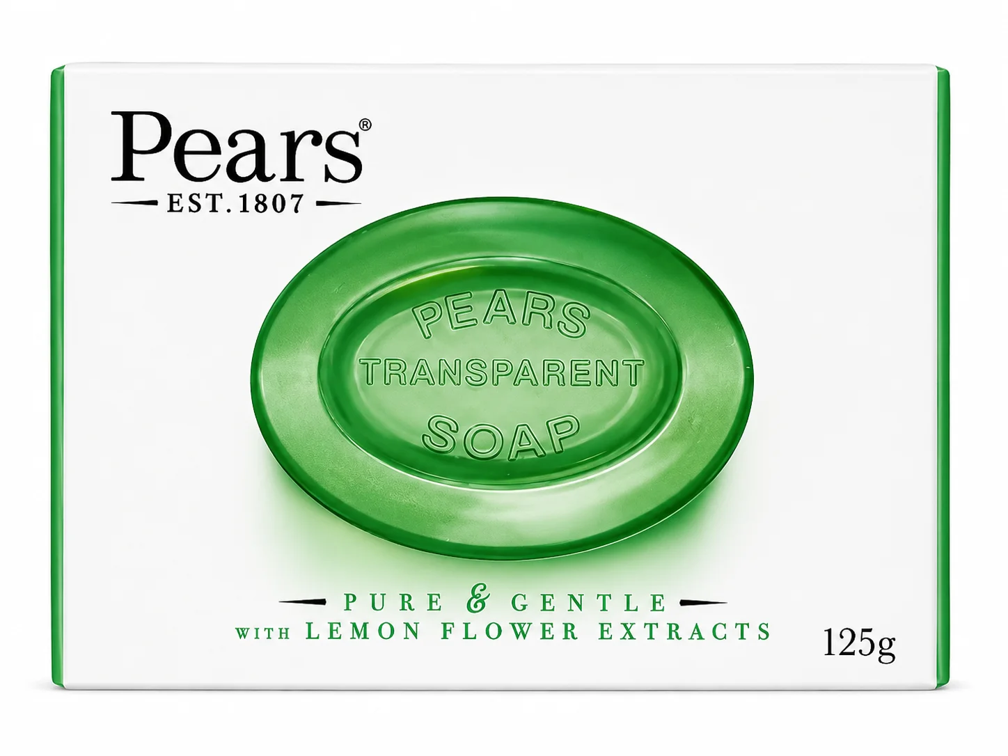 Pears Pure & Gentle Transparent Soap with Lemon Flower Extracts 125G
