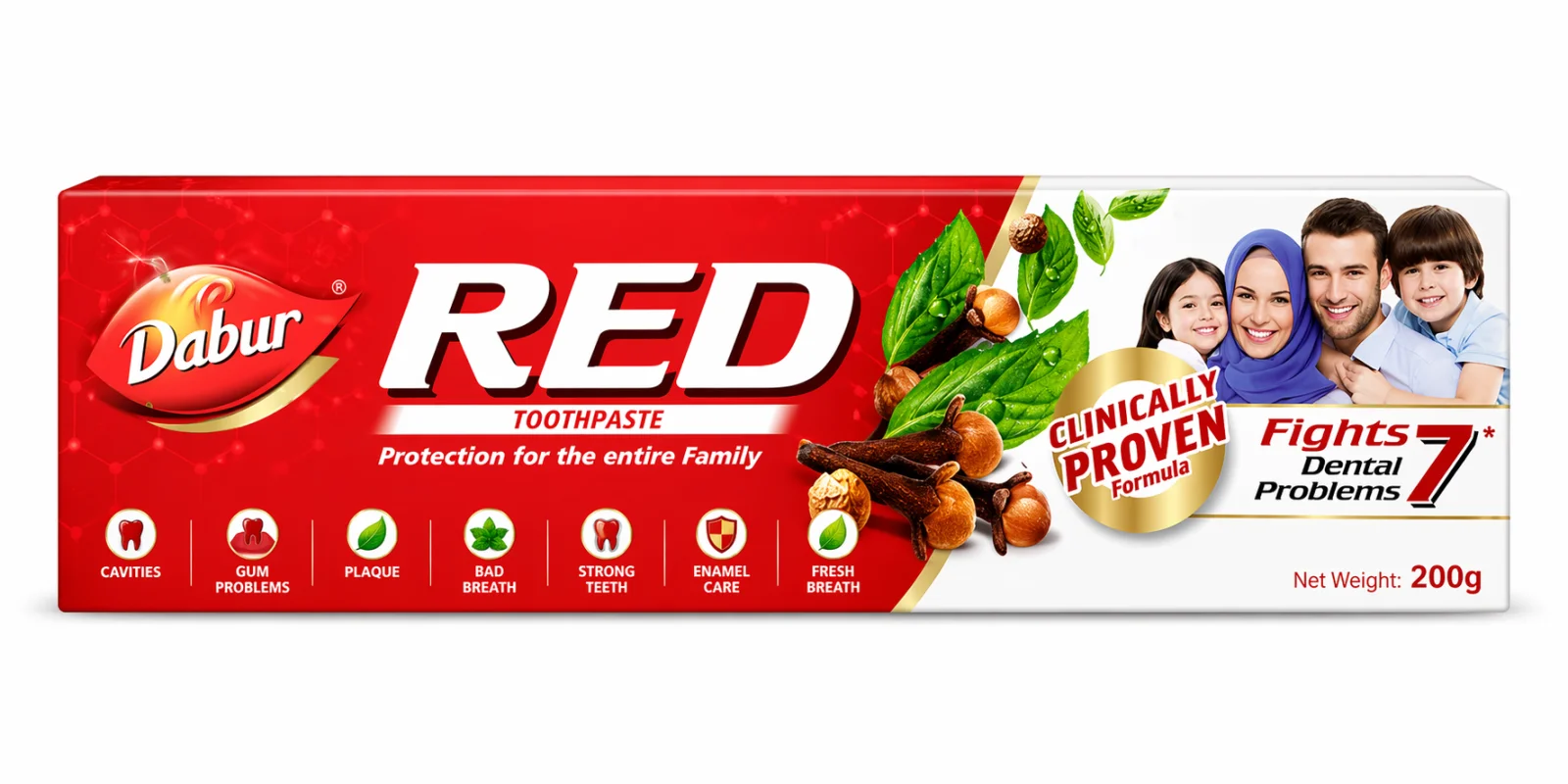 Dabur Red Toothpaste – Complete Herbal Protection for the Whole Family 100G