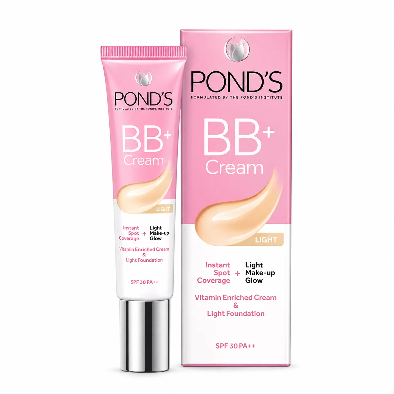 Pond's BB+ Cream – Lightweight Foundation with SPF 30 PA++ | Light Shade