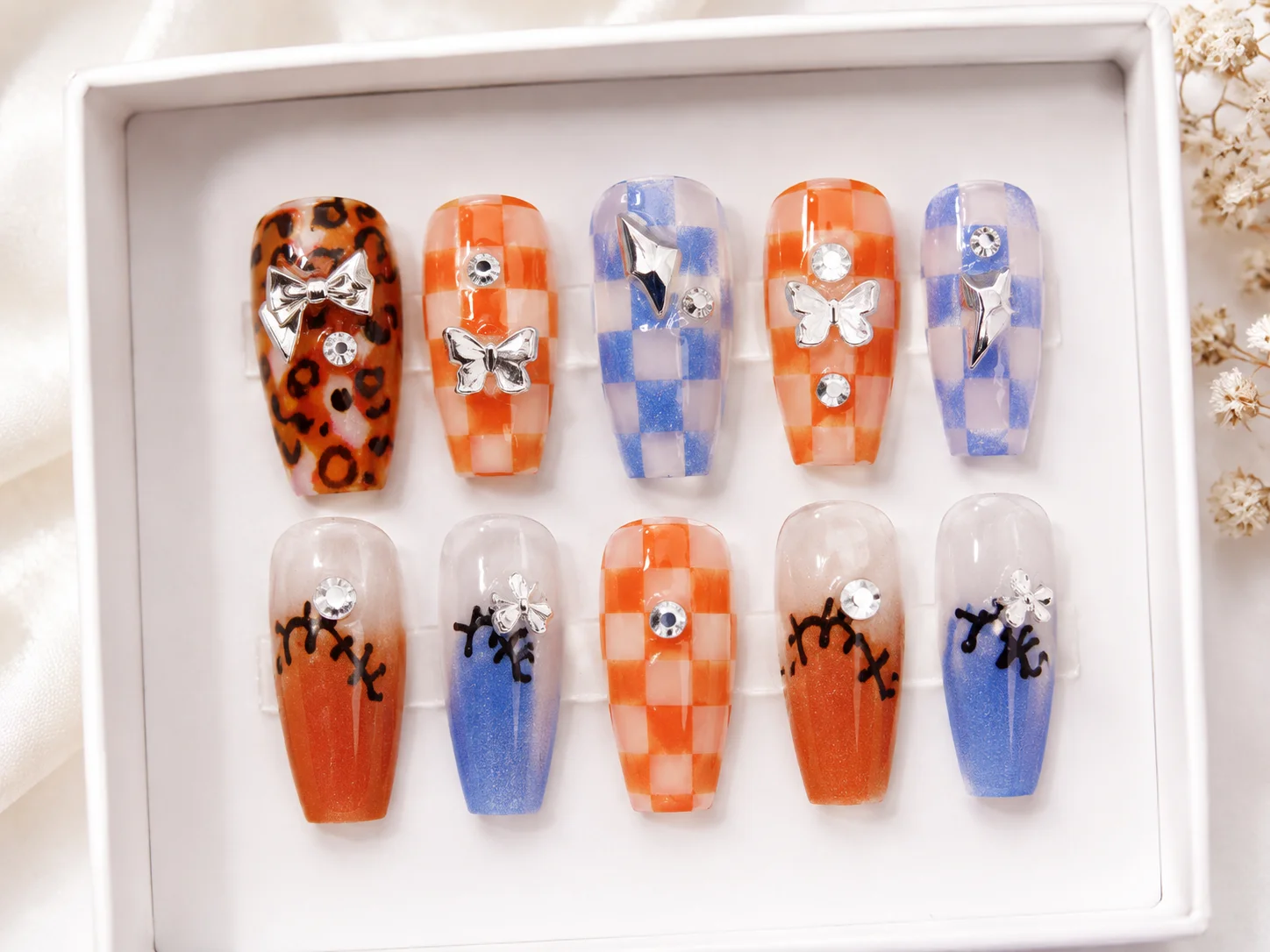 Premium Press-On Nails Collection – Glossy Designer Fake Nails for Women
