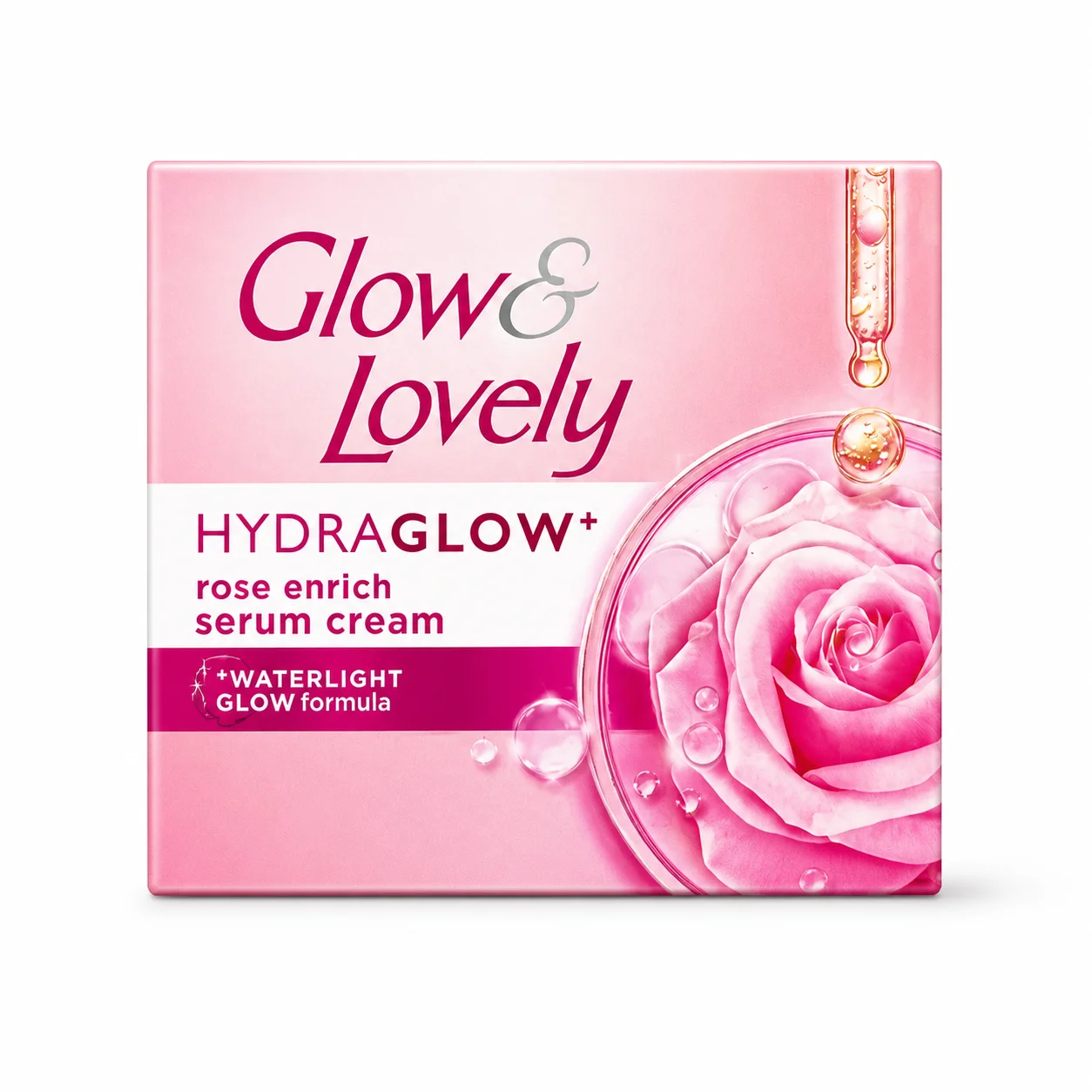 Glow & Lovely HydraGlow+ Rose Enriched Serum Cream – Waterlight Glow Moisturizer