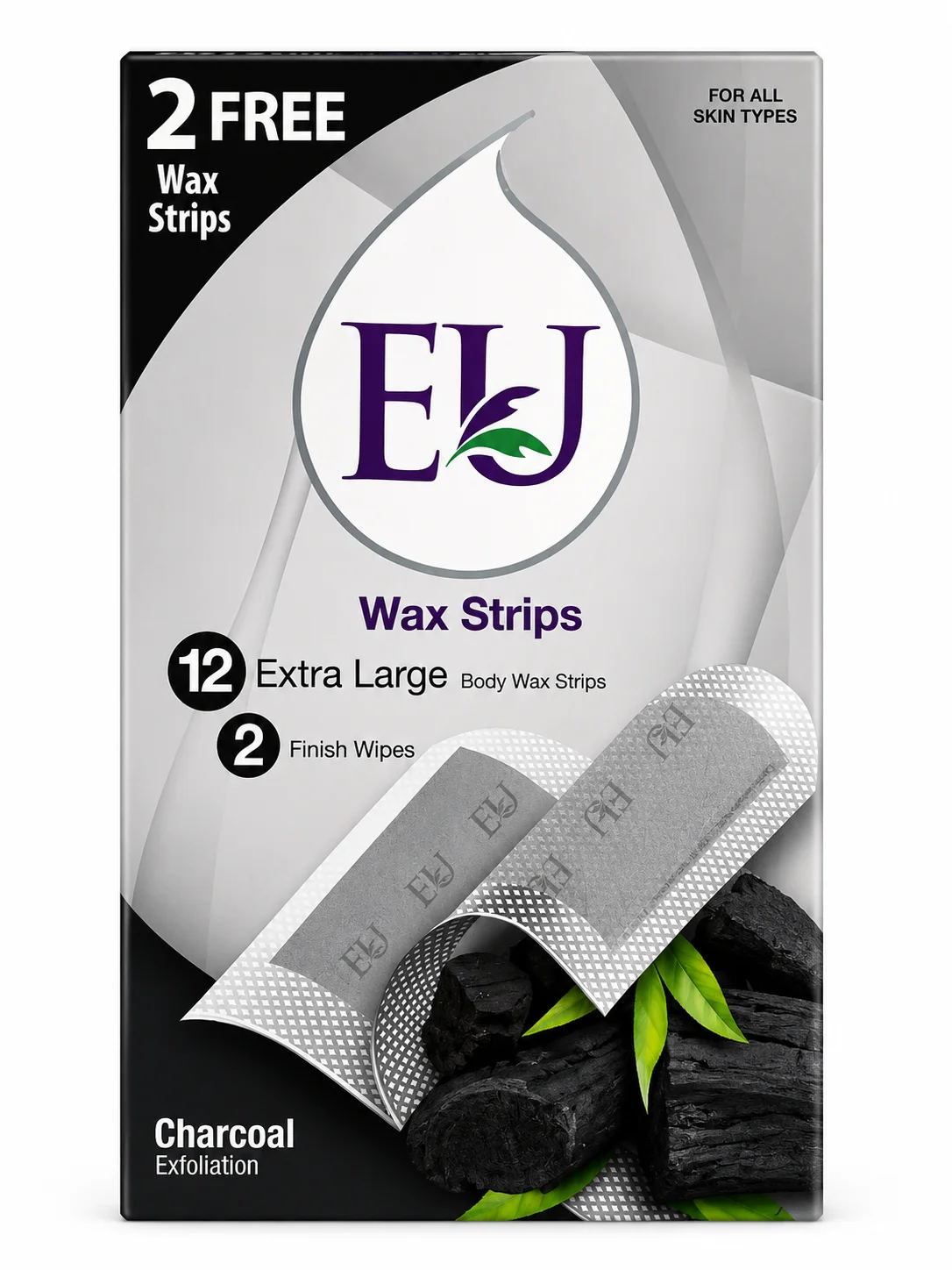EU Charcoal Wax Strips – Extra Large Body Wax Strips