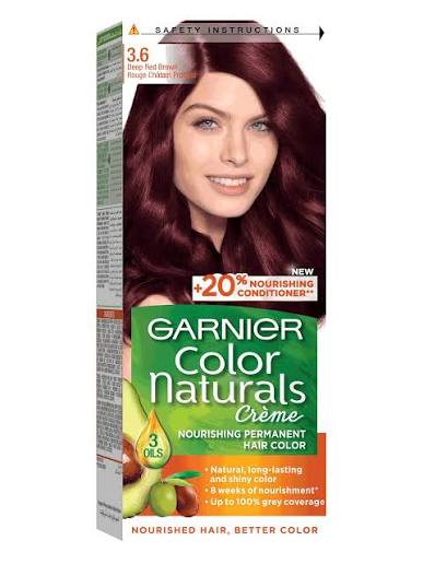 Garnier Color Naturals Crème Permanent Hair Color - 3.6 Deep Red Brown