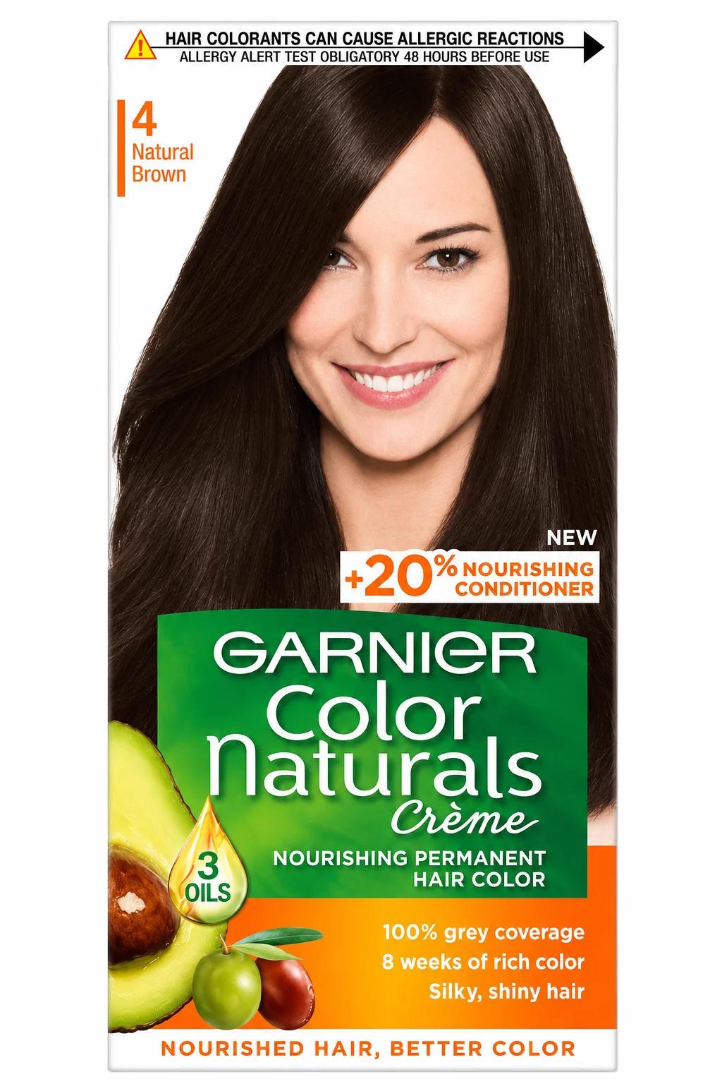 Garnier Color Naturals Crème Hair Color – Shade 4 Natural Brown