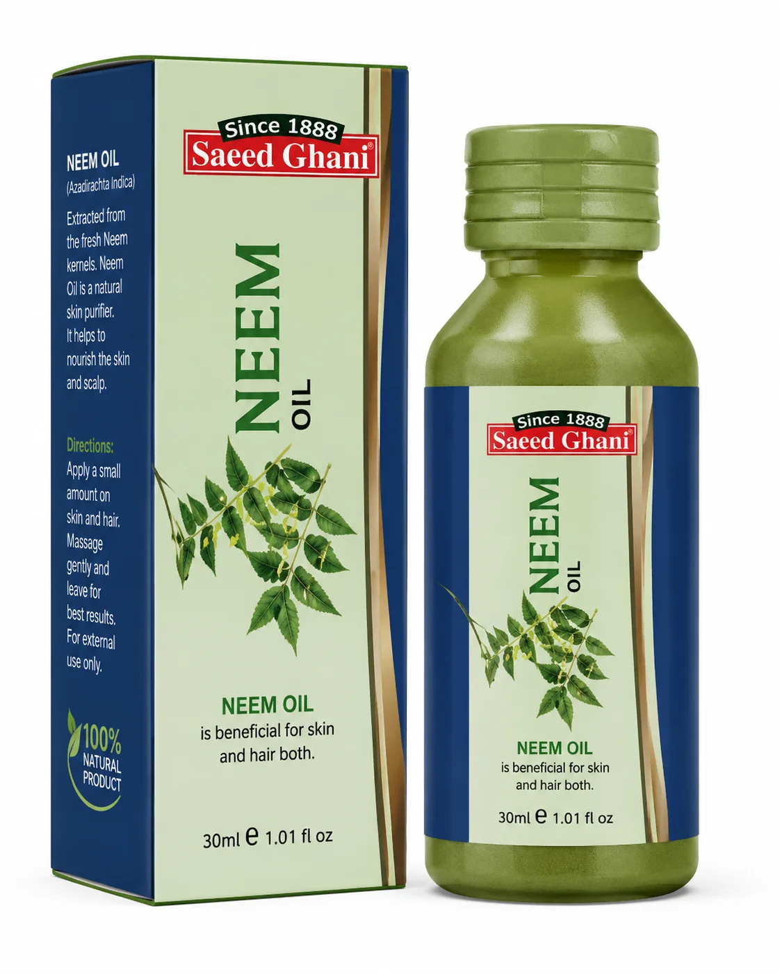 Saeed Ghani Neem Oil – Natural Herbal Oil for Skin & Hair