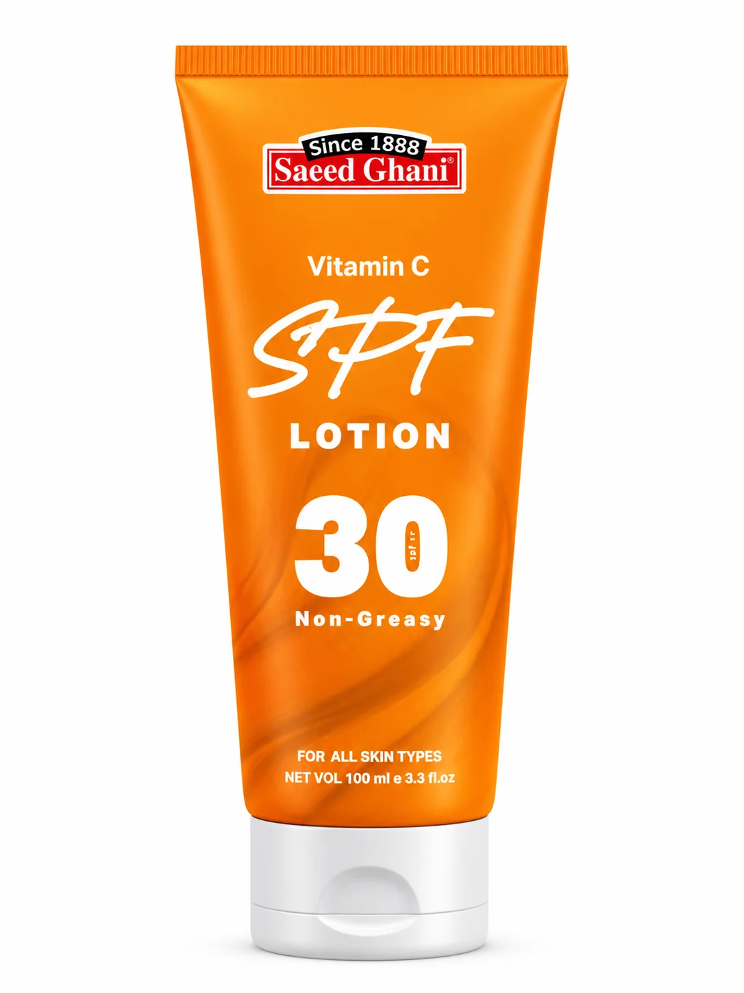 Saeed Ghani Vitamin C SPF 30 Lotion – Non-Greasy Daily Sunscreen for All Skin Types (100ml)