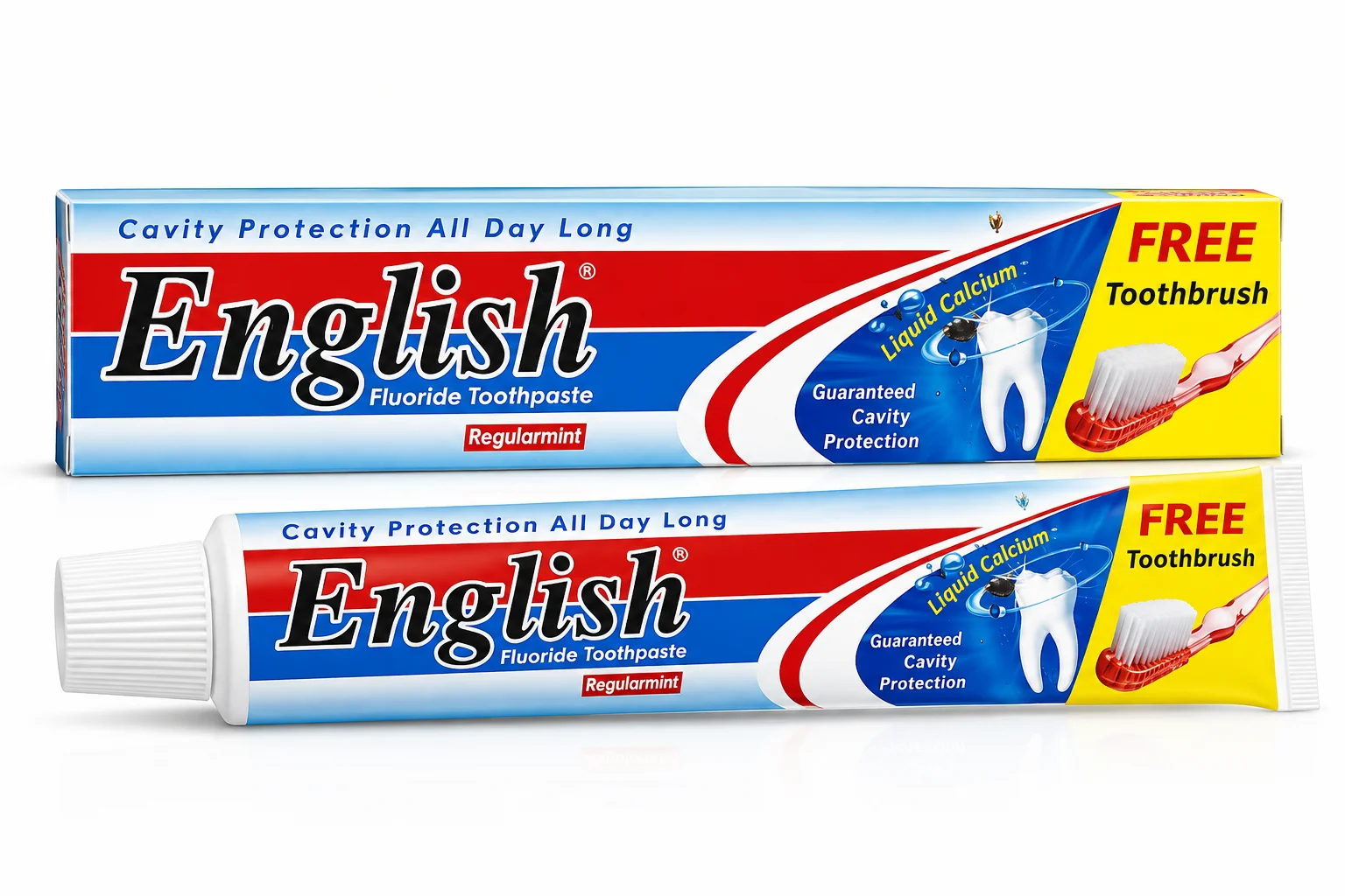 English Fluoride Toothpaste Regularmint – Cavity Protection
