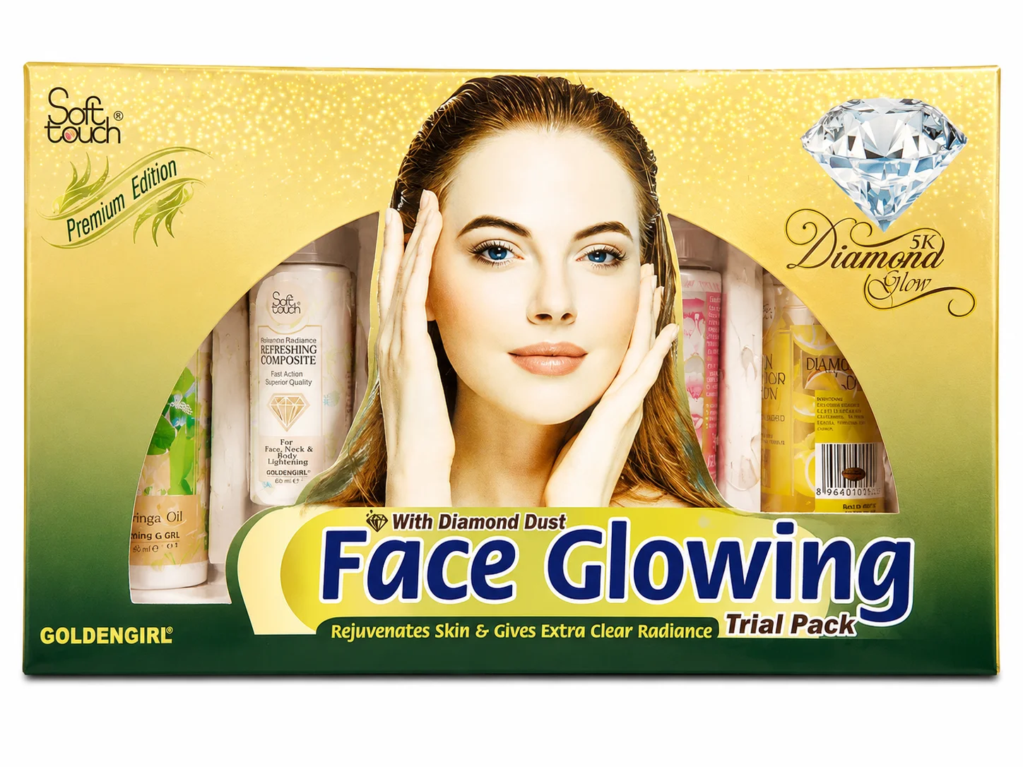 Soft Touch 5K Diamond Glow Face Glowing Trial Pack KIT
