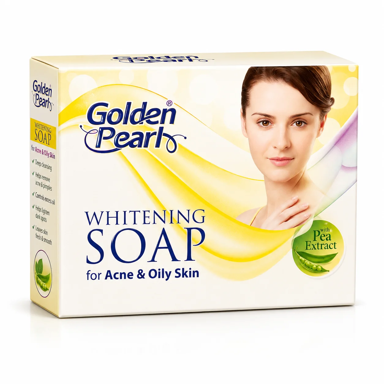 Golden Pearl Whitening Soap for Acne & Oily Skin – Pea Extract