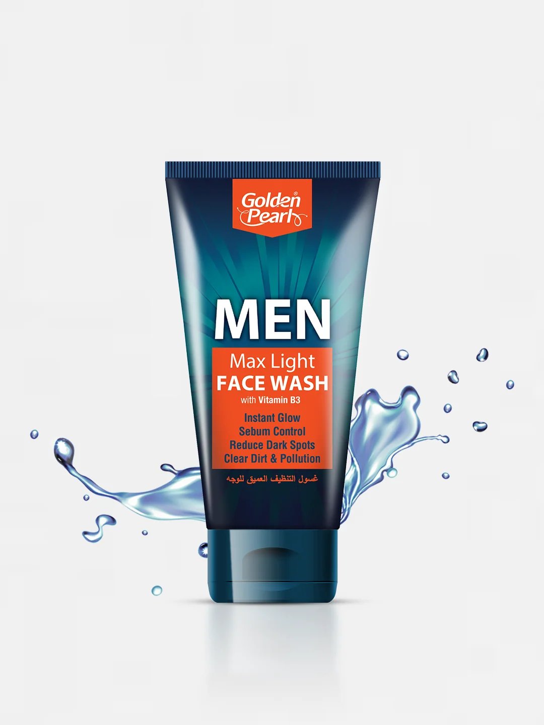 Golden Pearl Men Max Light Face Wash with Vitamin B3