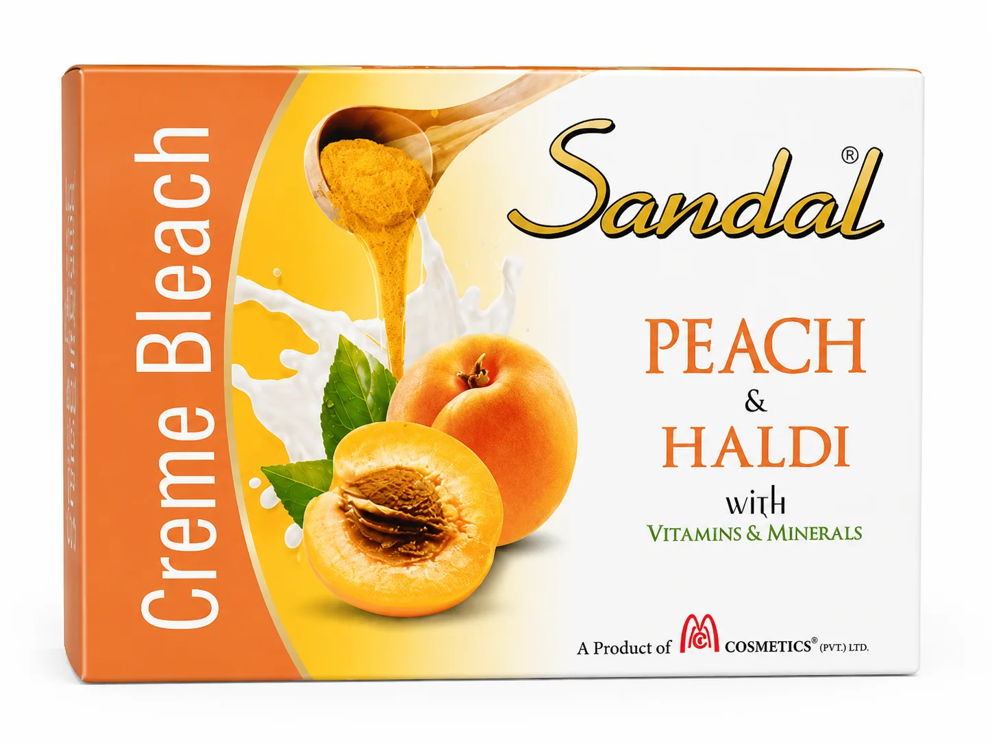 Sandal Peach & Haldi Creme Bleach – Skin Brightening Cream Bleach