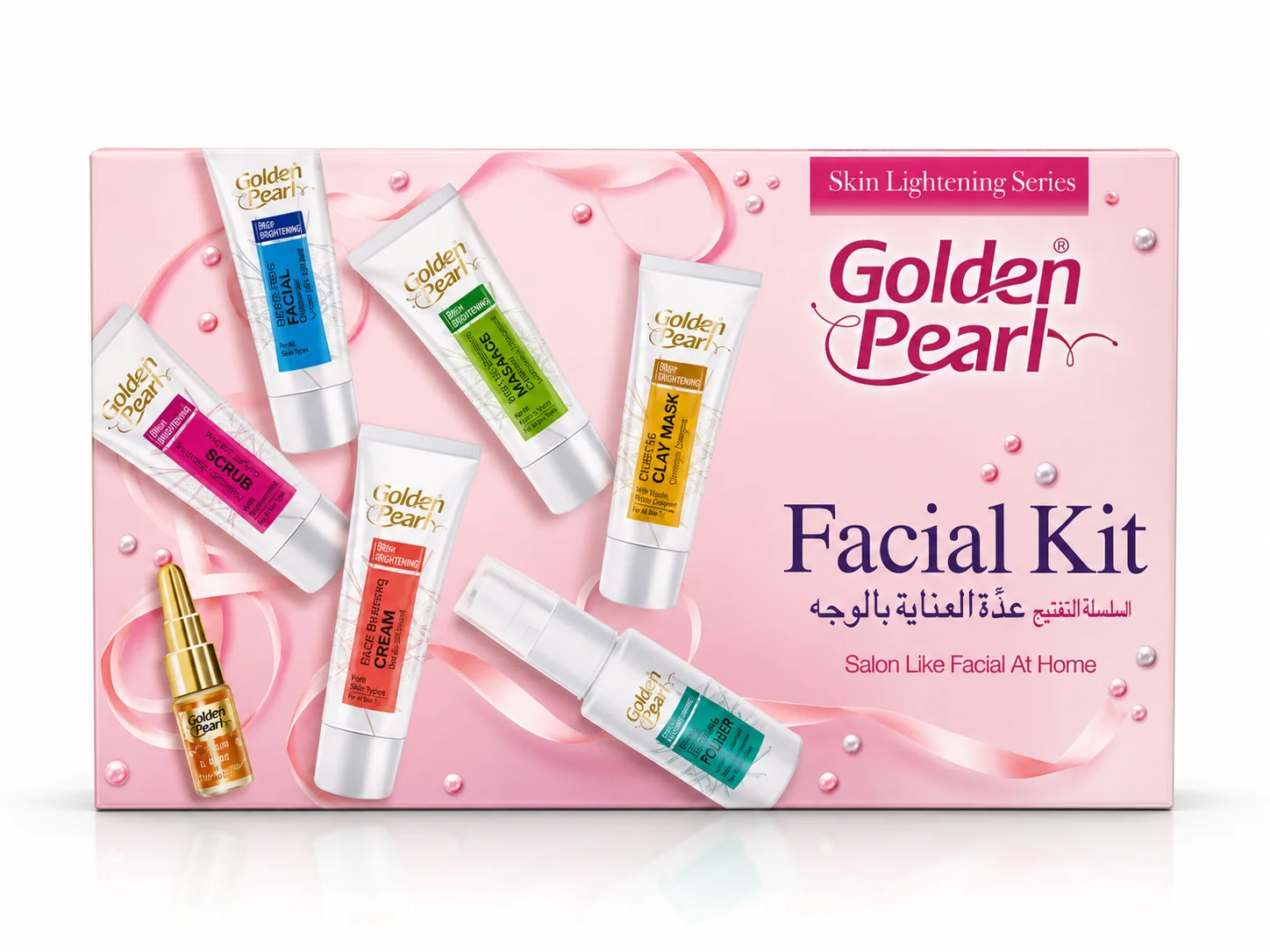 Golden Pearl Skin Lightening Facial Kit – Complete Salon Facial Care Set
