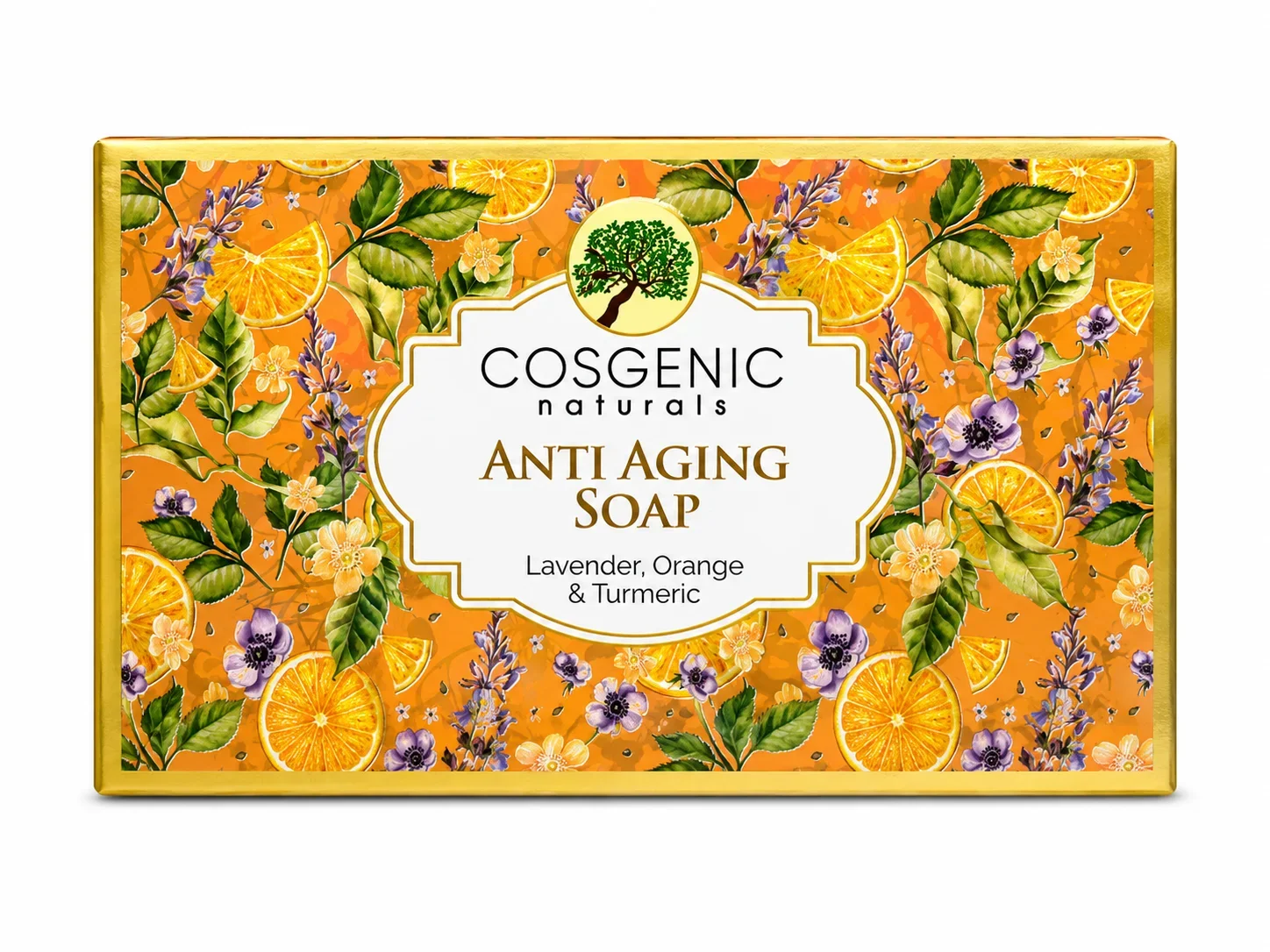 COSGENIC Naturals Anti Aging Soap – Lavender, Orange & Turmeric