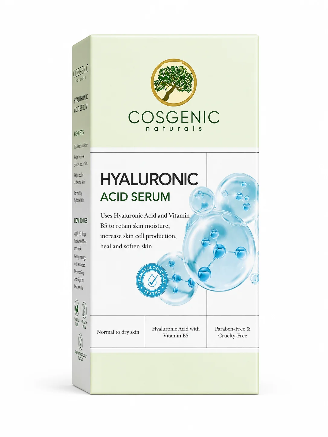 Cosgenic Naturals Hyaluronic Acid Serum with Vitamin B5