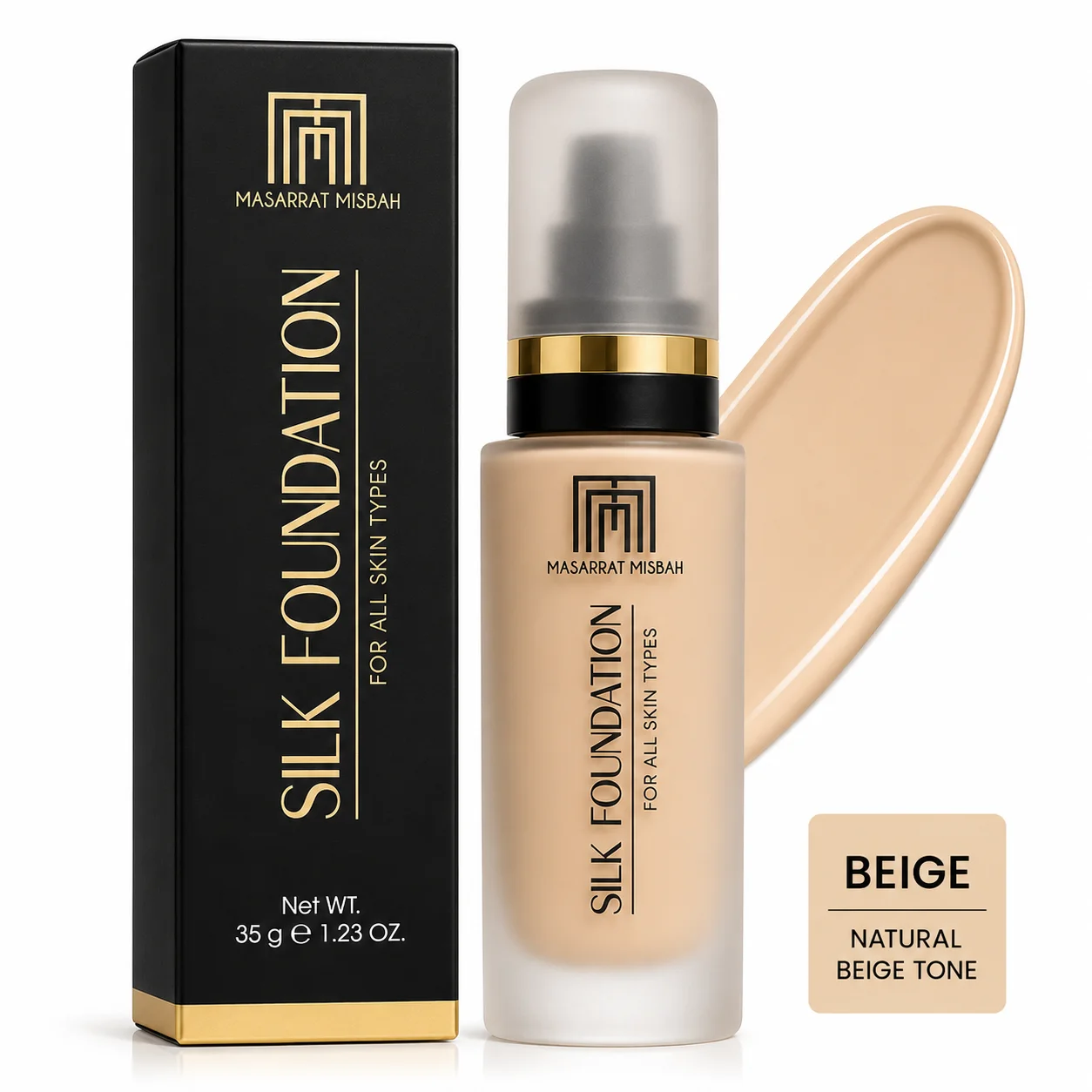Masarrat Misbah Silk Foundation – Beige