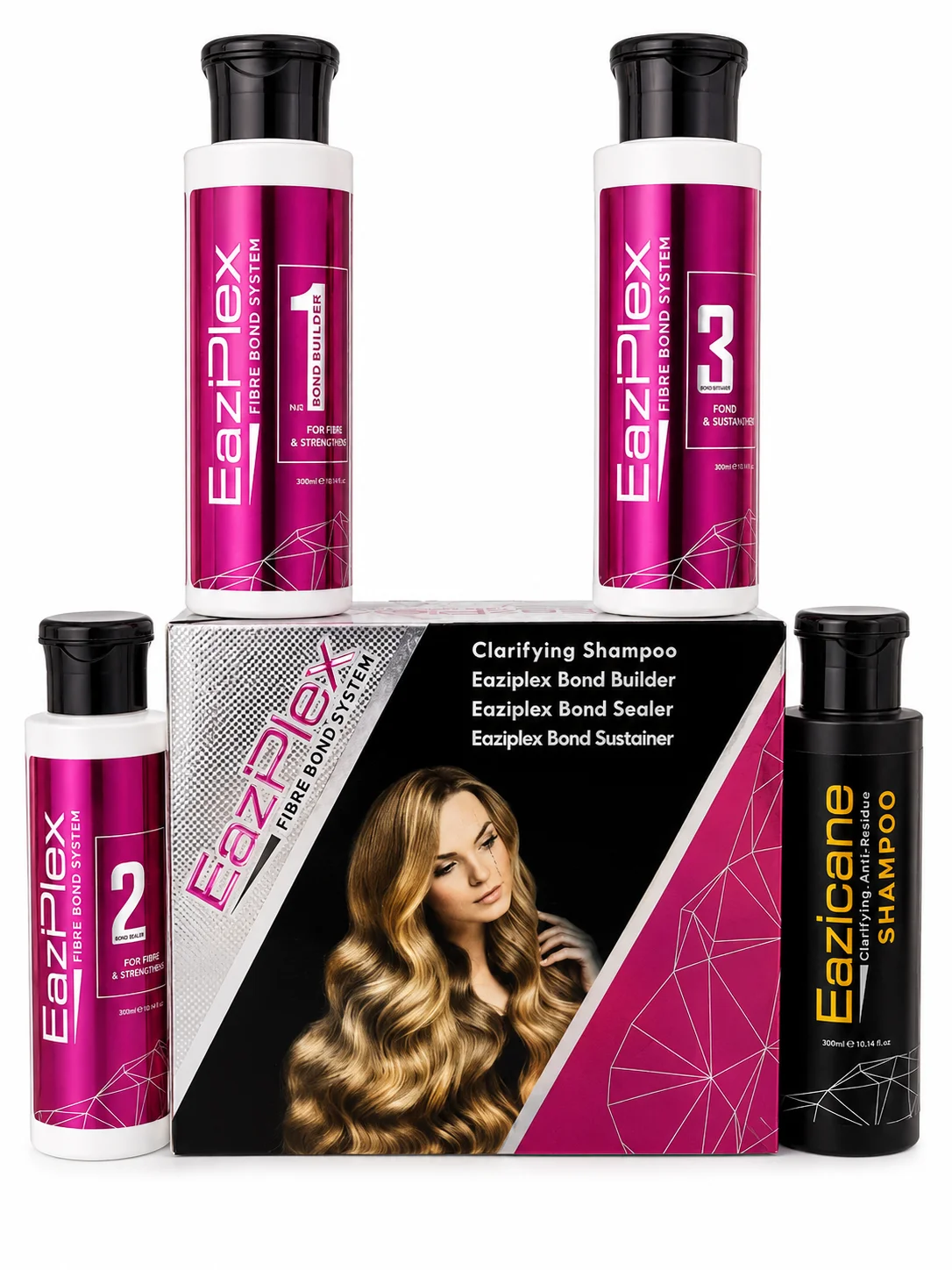 Eaziplex Fibre Bond System Hair Treatment Kit – Bond Builder, Sealer & Sustainer