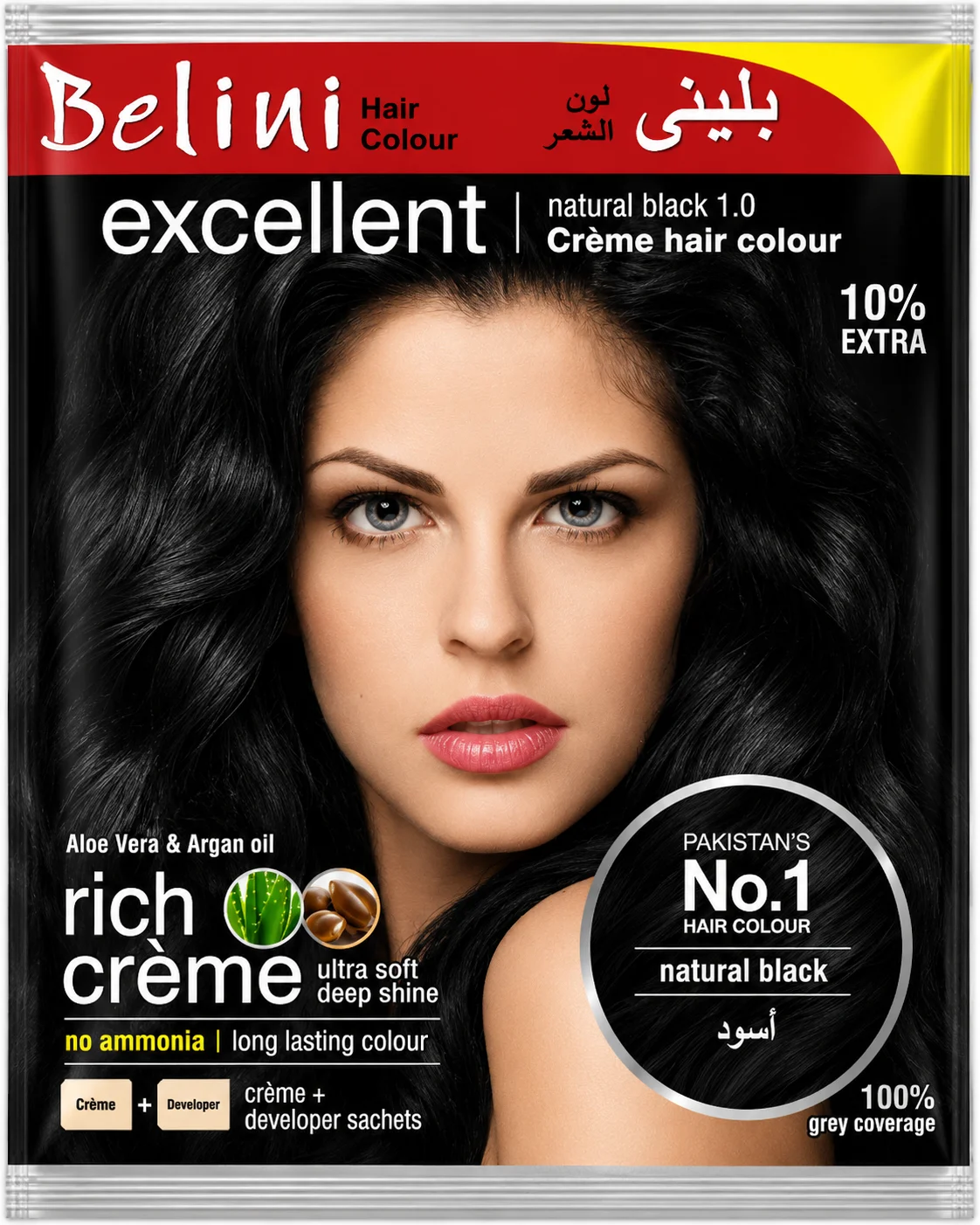 Belini Excellent Rich Crème Hair Colour – Natural Black 1.0