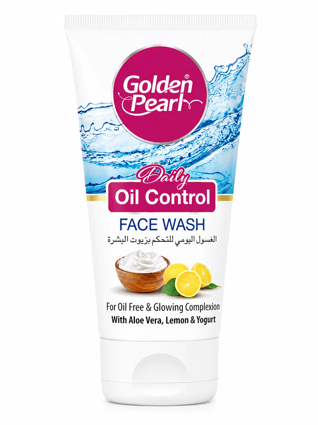 Golden Pearl Daily Oil Control Face Wash with Aloe Vera, Lemon & Yogurt