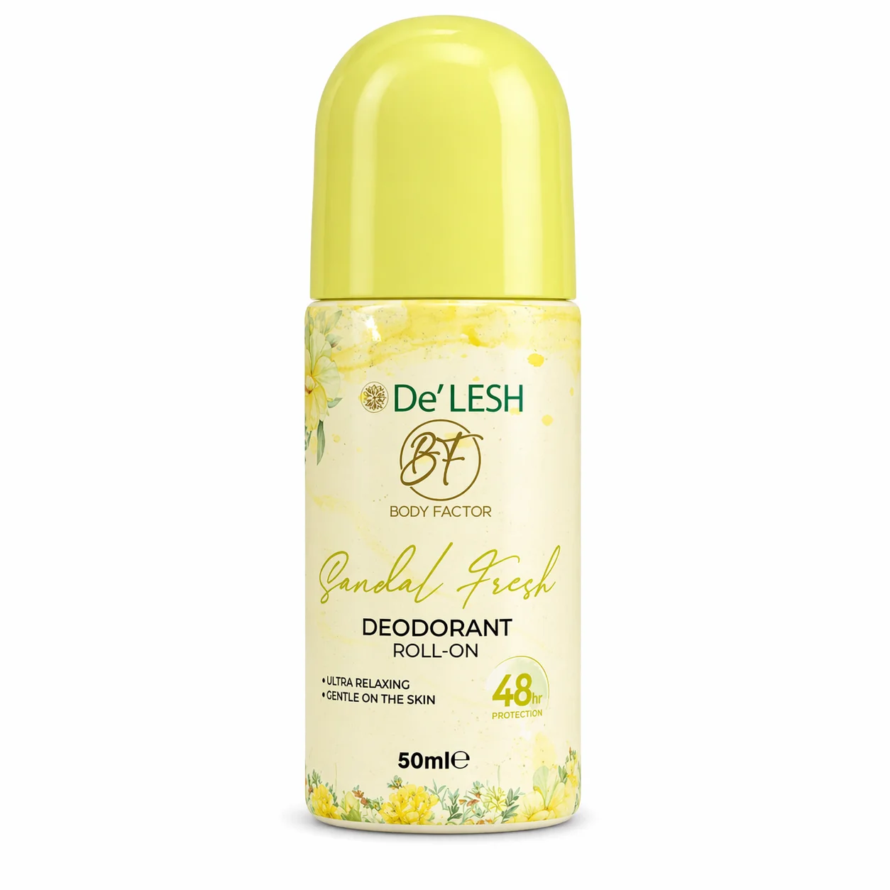 De’Lesh Body Factor Sandal Fresh Roll-On Deodorant – 48h Protection (50ml)