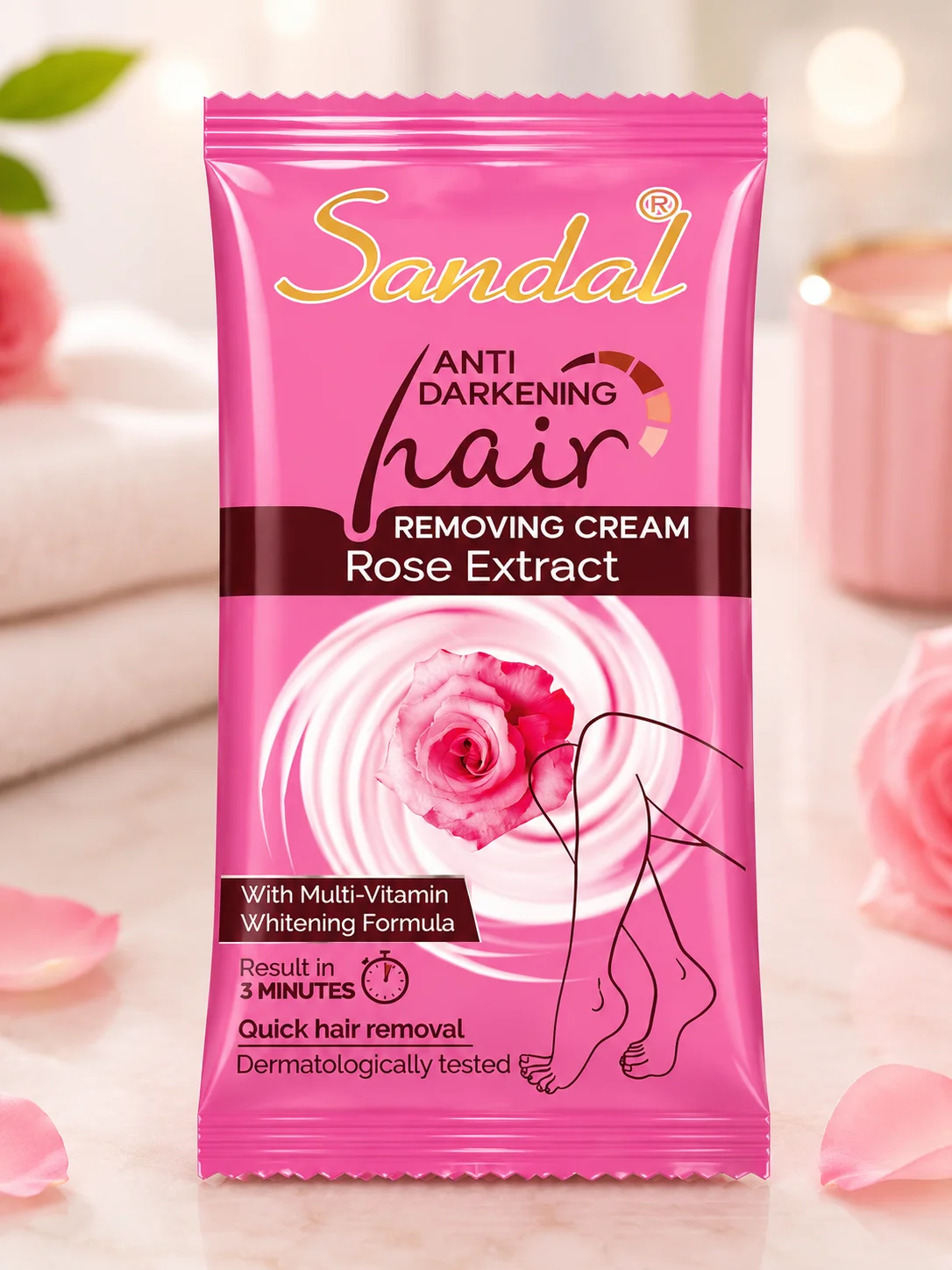 Sandal Anti-Darkening Hair Removal Cream Sachet
