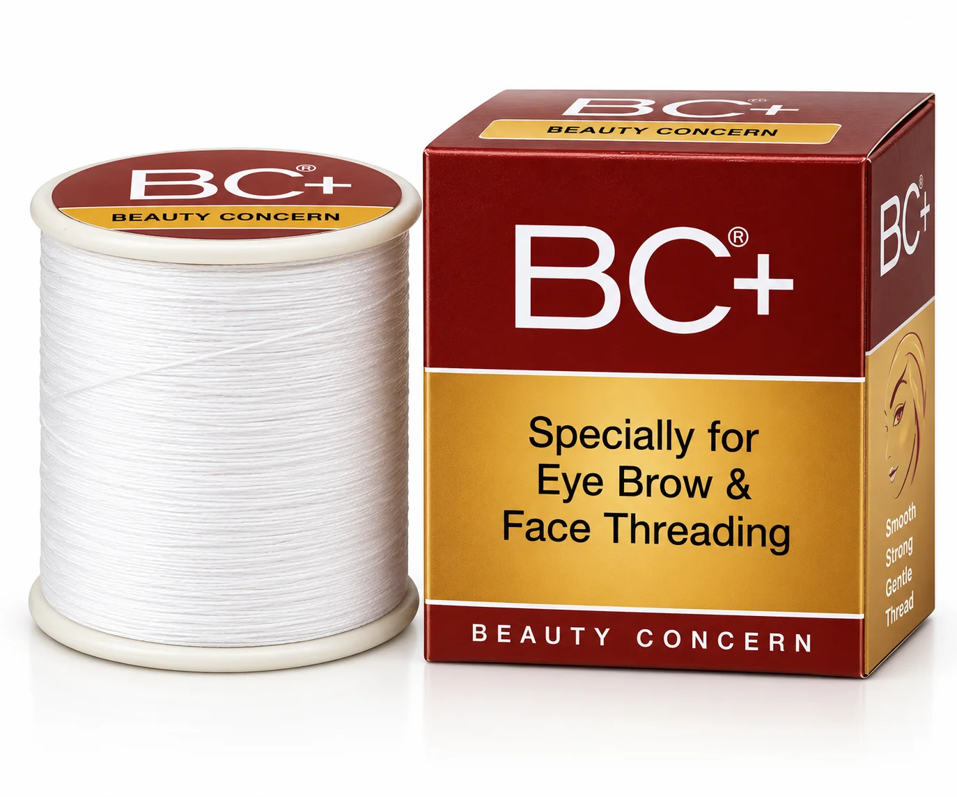 BC+ Beauty Concern Professional Eyebrow & Face Threading Thread – White