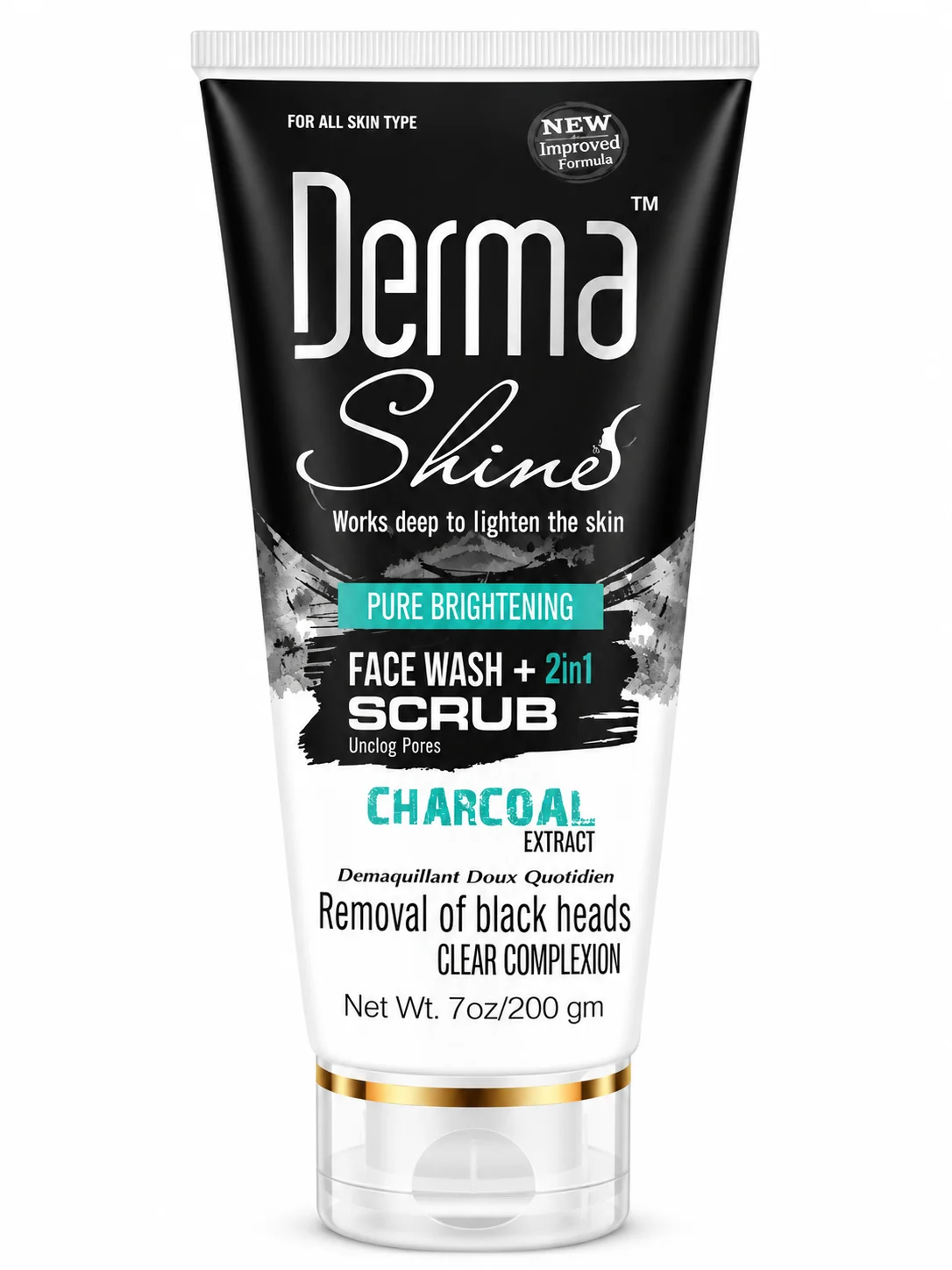 Derma Shine Pure Brightening Face Wash + Scrub (2-in-1) – 200g