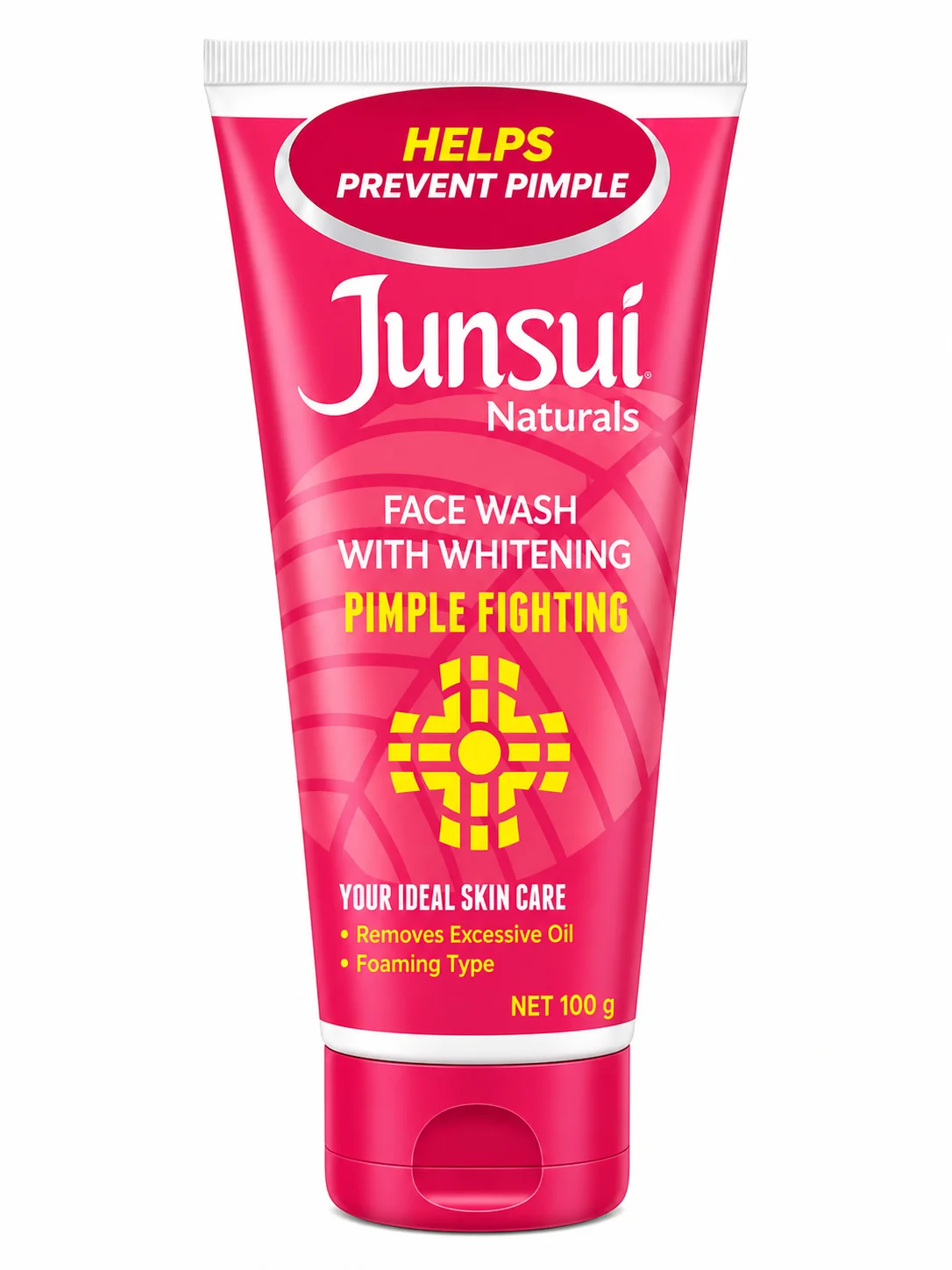 Junsui Naturals Pimple Fighting Whitening Face Wash – Oil Control & Acne Care (100g)