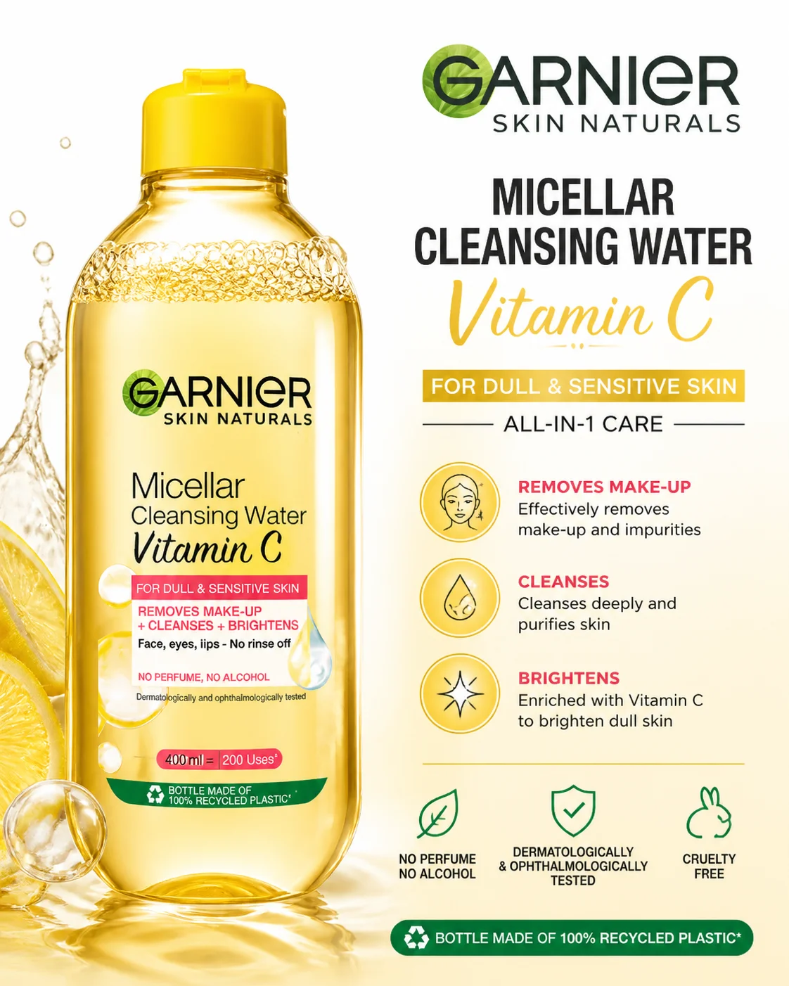 Garnier Micellar Cleansing Water with Vitamin C 400ML
