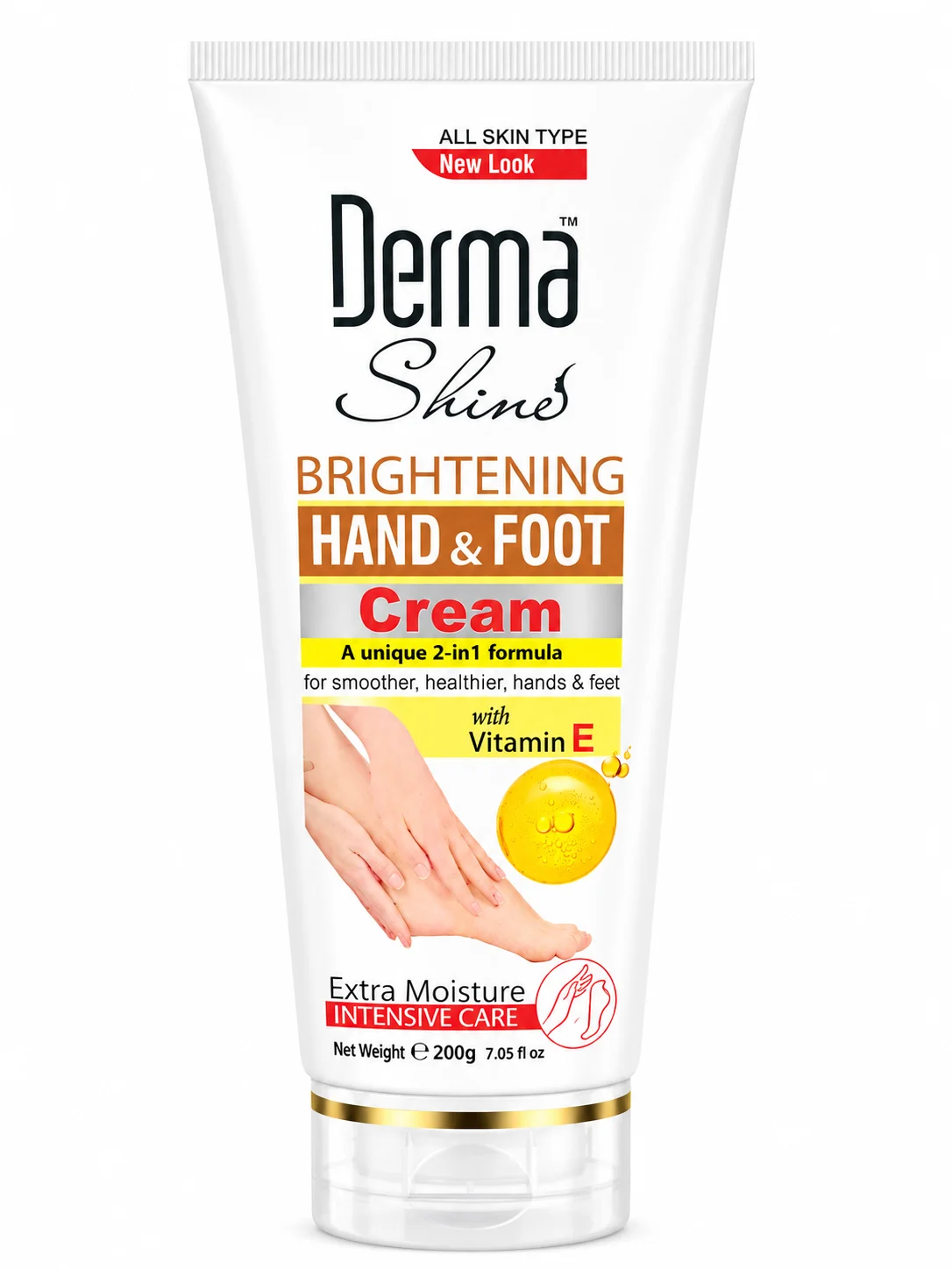 Derma Shine Brightening Hand & Foot Cream with Vitamin E – (200g)
