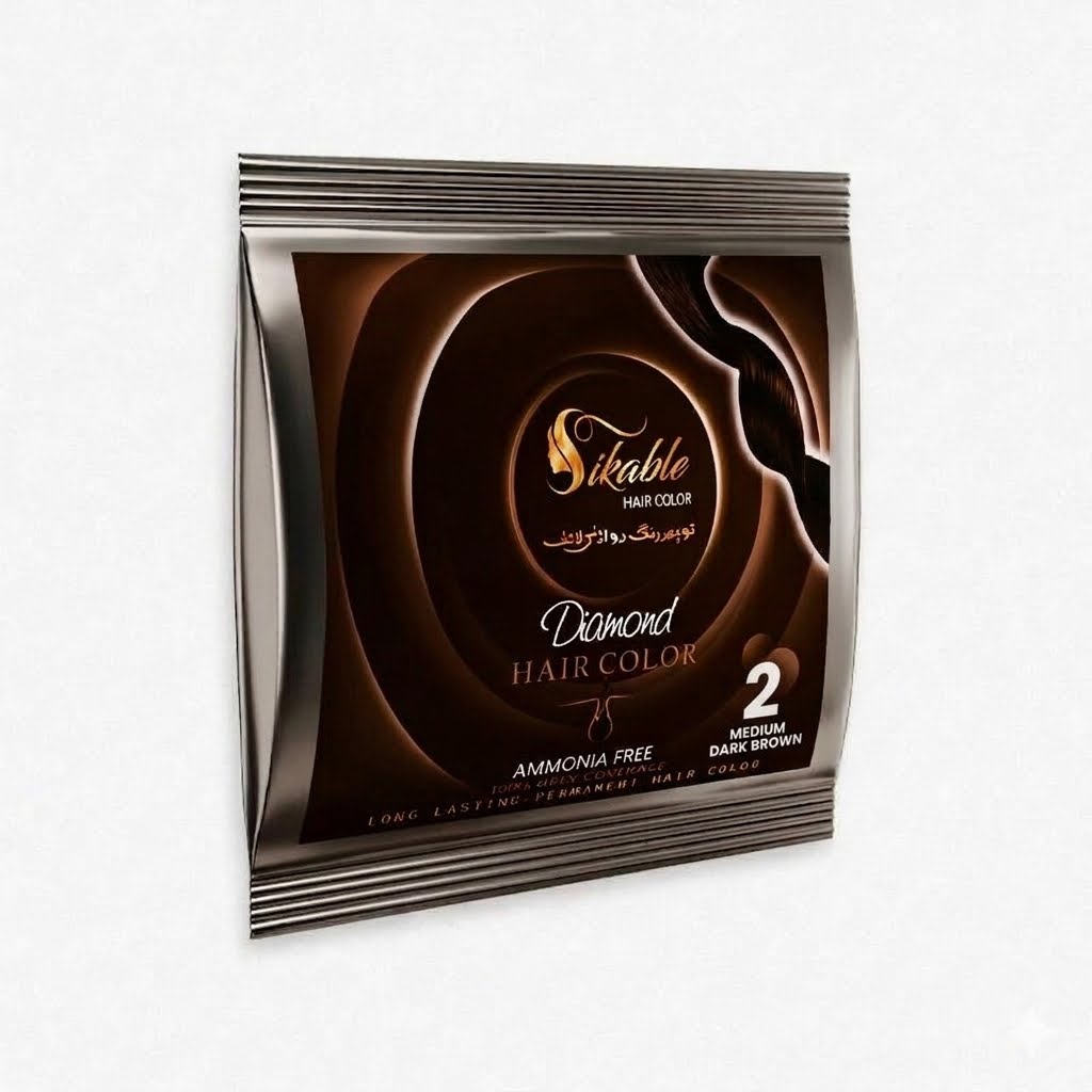 Sikable Diamond Hair Color – 2 Medium Dark Brown