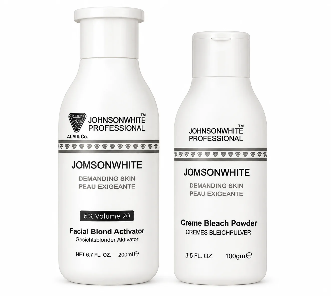 Johnson White Professional Facial Bleach Kit – 6% Activator & Cream Bleach Powder Set
