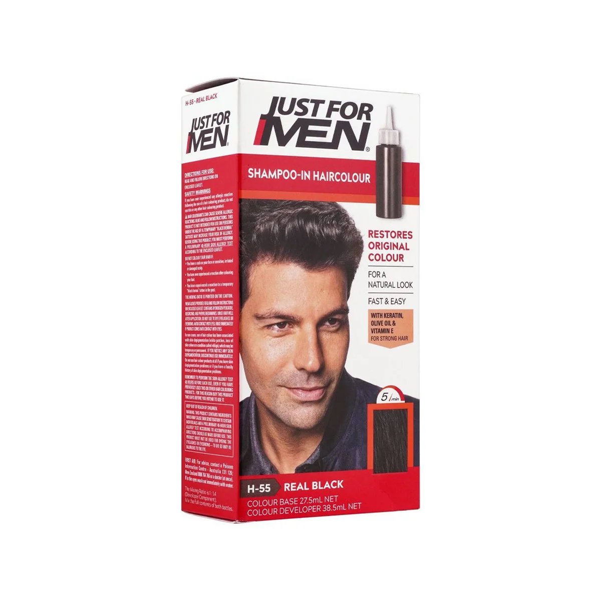 Just For Men Shampoo-In Hair Color - H-55 Real Black