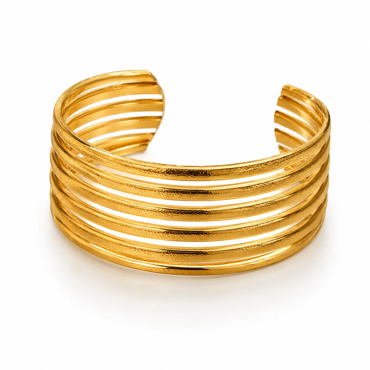 Luxury Gold Wide Open Cuff Bracelet for Women