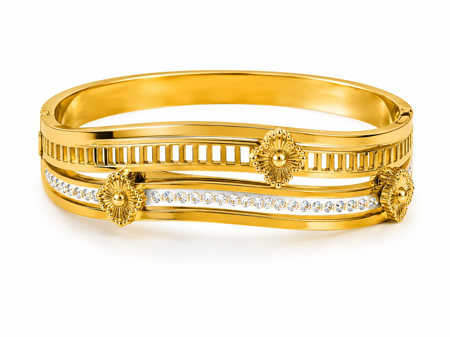 Luxury Gold Crystal Designer Bracelet for Women
